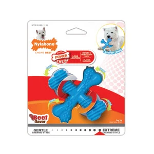 Nylabone Power Chew X Bones, Regular, Beef Flavor Toys for Dogs - Image 2