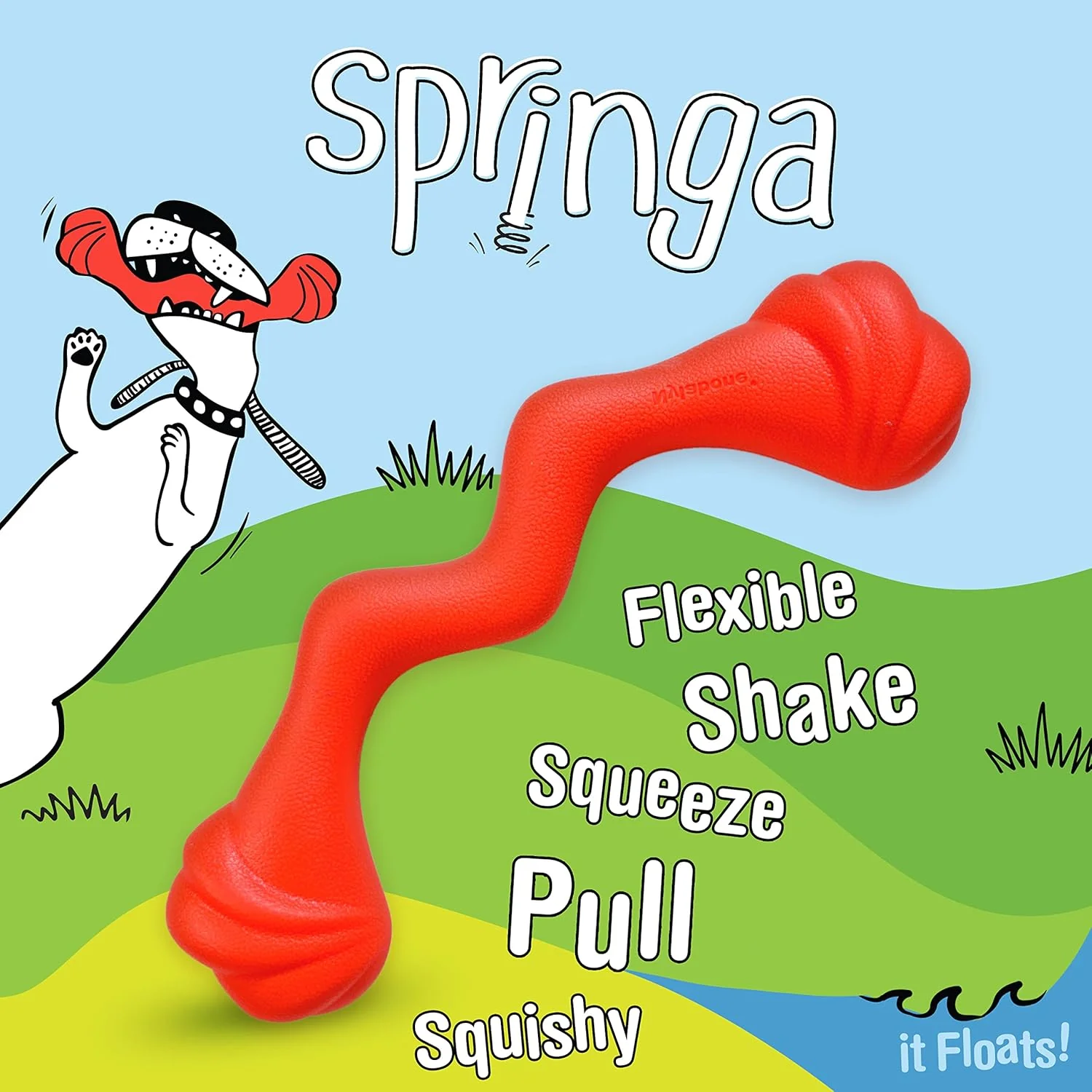 Nylabone Springa Interactive Dog Toy – Lightweight Flexible Floatable Dog Tug Toy for Creative Play & Dog Exercise - Image 14
