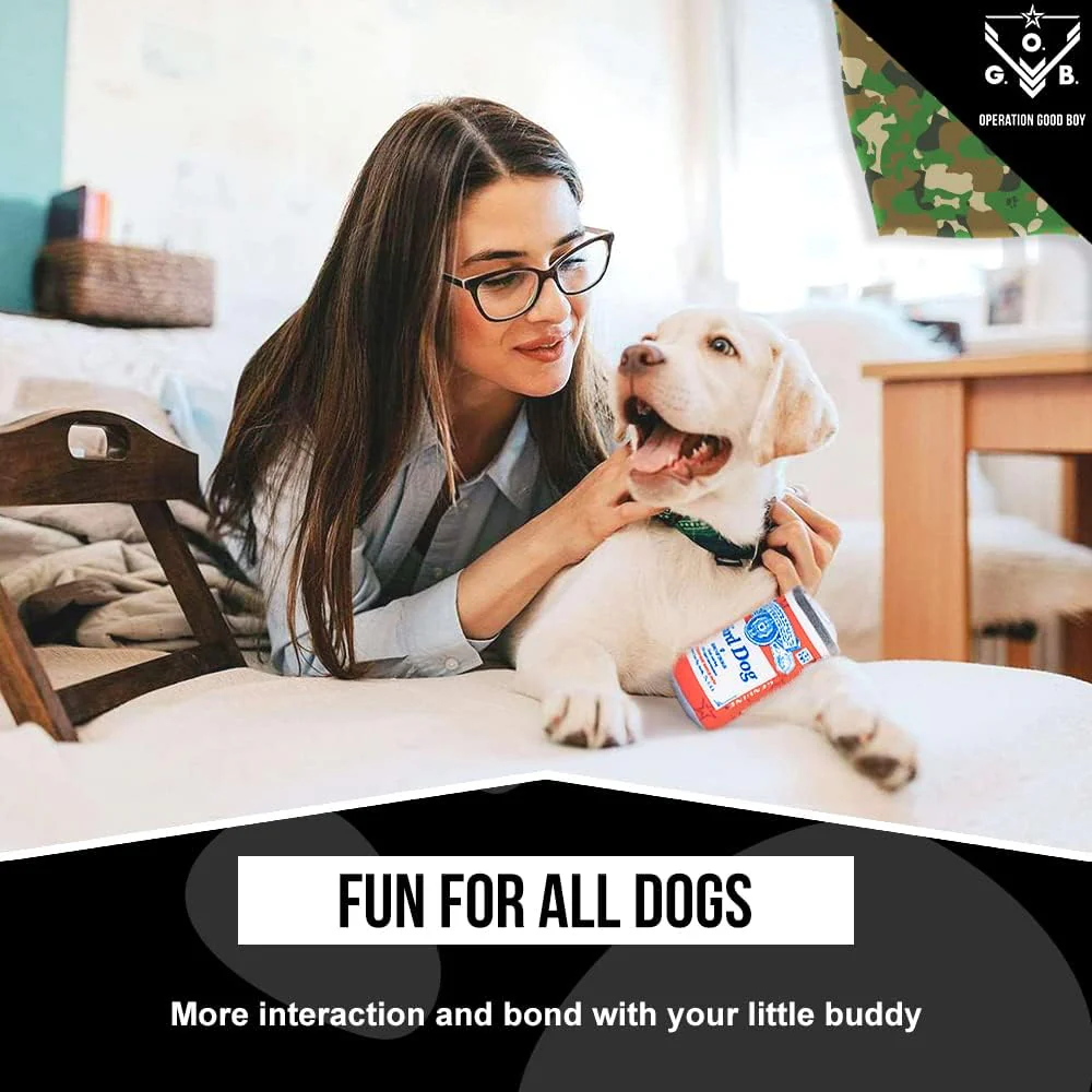 O.G.B. Operation Good Boy Beer Can Dog Plush Toy - Military-Inspired, Chew-Resistant Design for Hours of Fun - Perfect for Freedom-Loving and Patriotic Dogs and Genders - Image 6