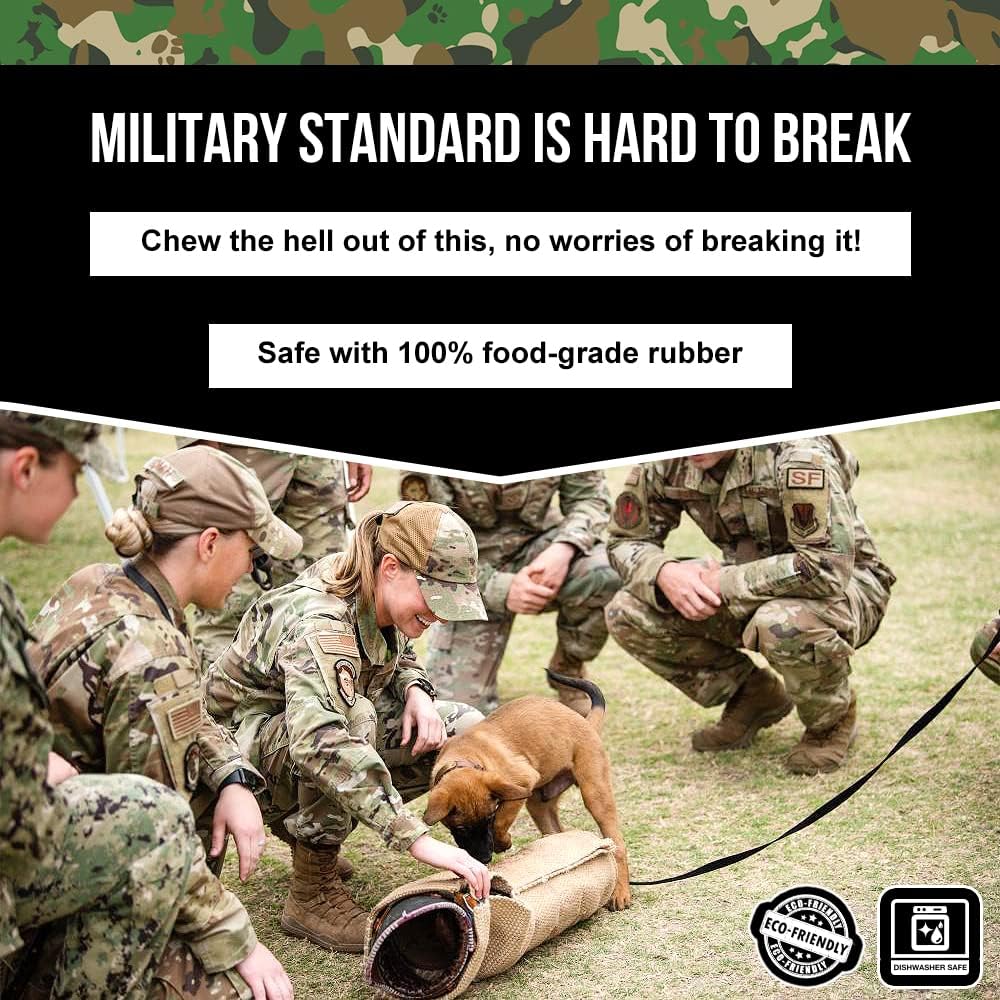 O.G.B. Operation Good Boy Durable Grenade Dog Toy - Patriotic Military Gear Inspired Chew Toy - Durable,Teething, and Interactive Play, Stuffable with Treats - Image 3