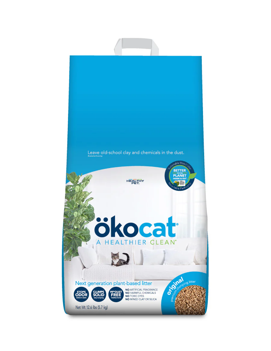 ökocat Original Wood Clumping Cat Litter, Unscented - Natural Ingredients, Stops Odor, Clumps Solid, 99% Dust Free, Great for All Cats - Image 4