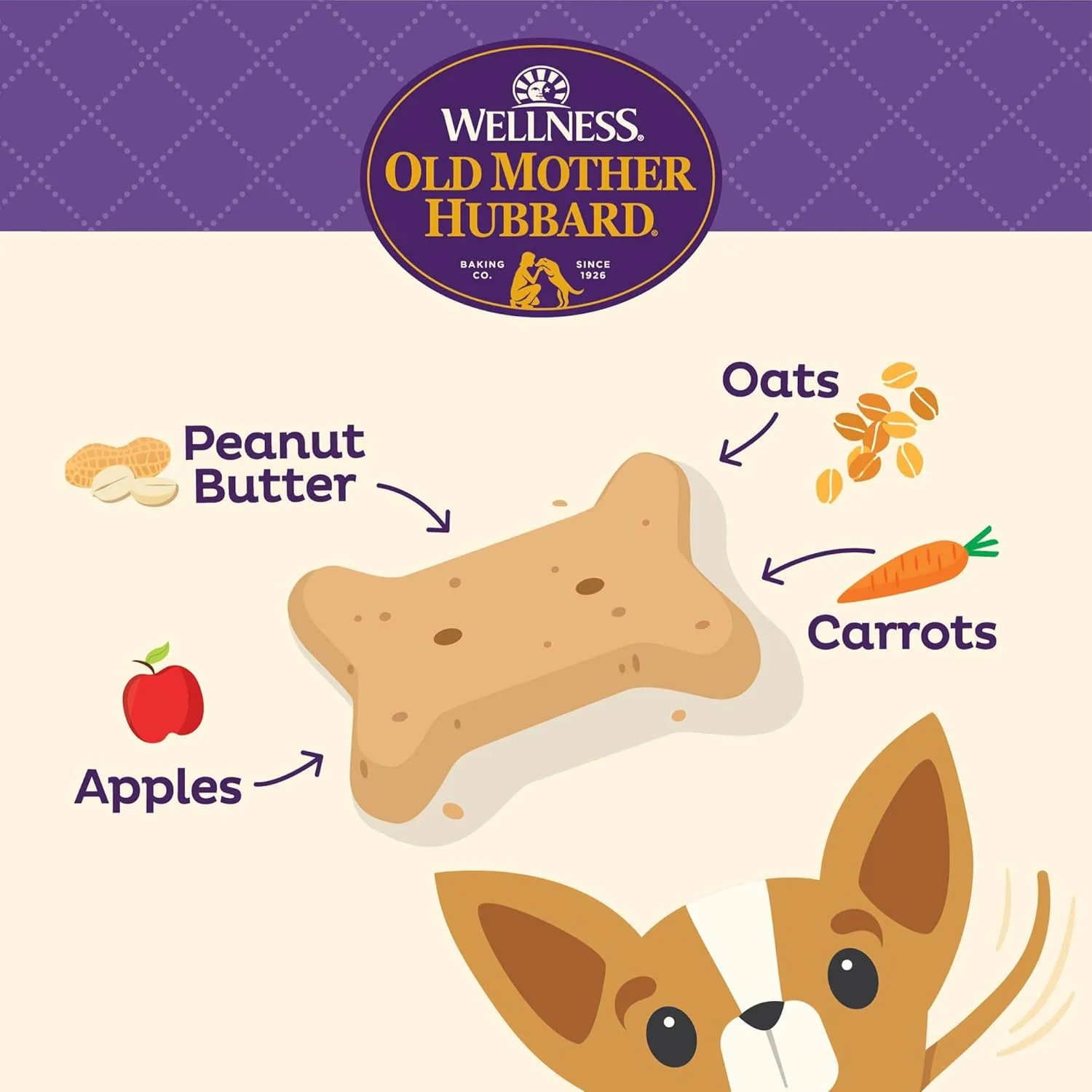 Old Mother Hubbard Classic Crunchy Natural Dog Treats, P-Nuttier Mini Biscuits, 5-Ounce Bag - Image 2