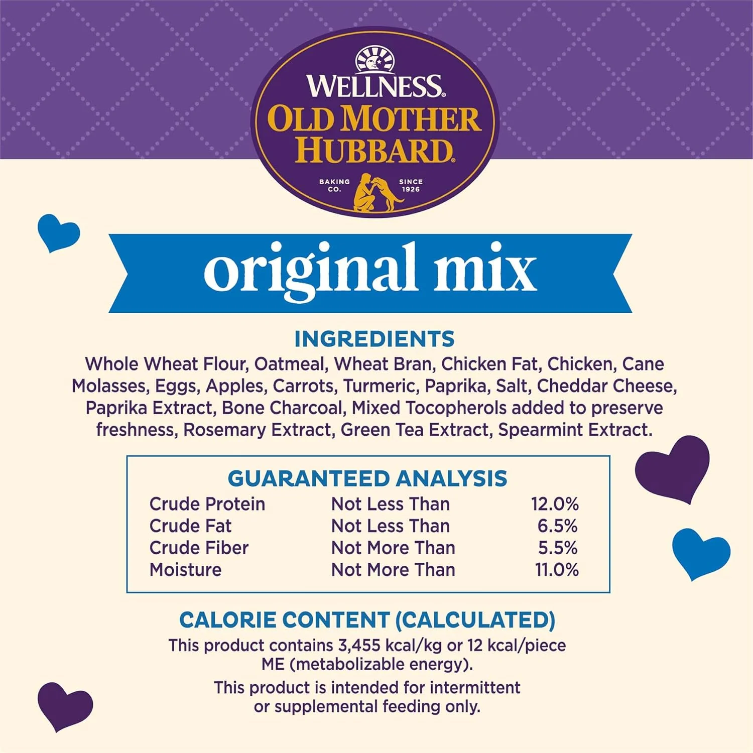 Old Mother Hubbard Wellness Original Mix Dog Biscuits, Natural, Training Treats, Four Flavors, Mini Size, (20 Ounce Bag) - Image 6
