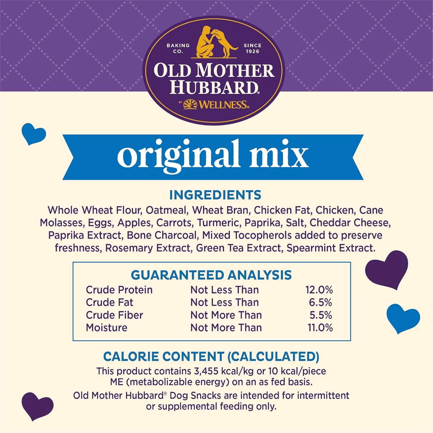Old Mother Hubbard Wellness Original Mix Dog Biscuits, Natural, Training Treats, Four Flavors, Mini Size, (20 Ounce Bag) - Image 9