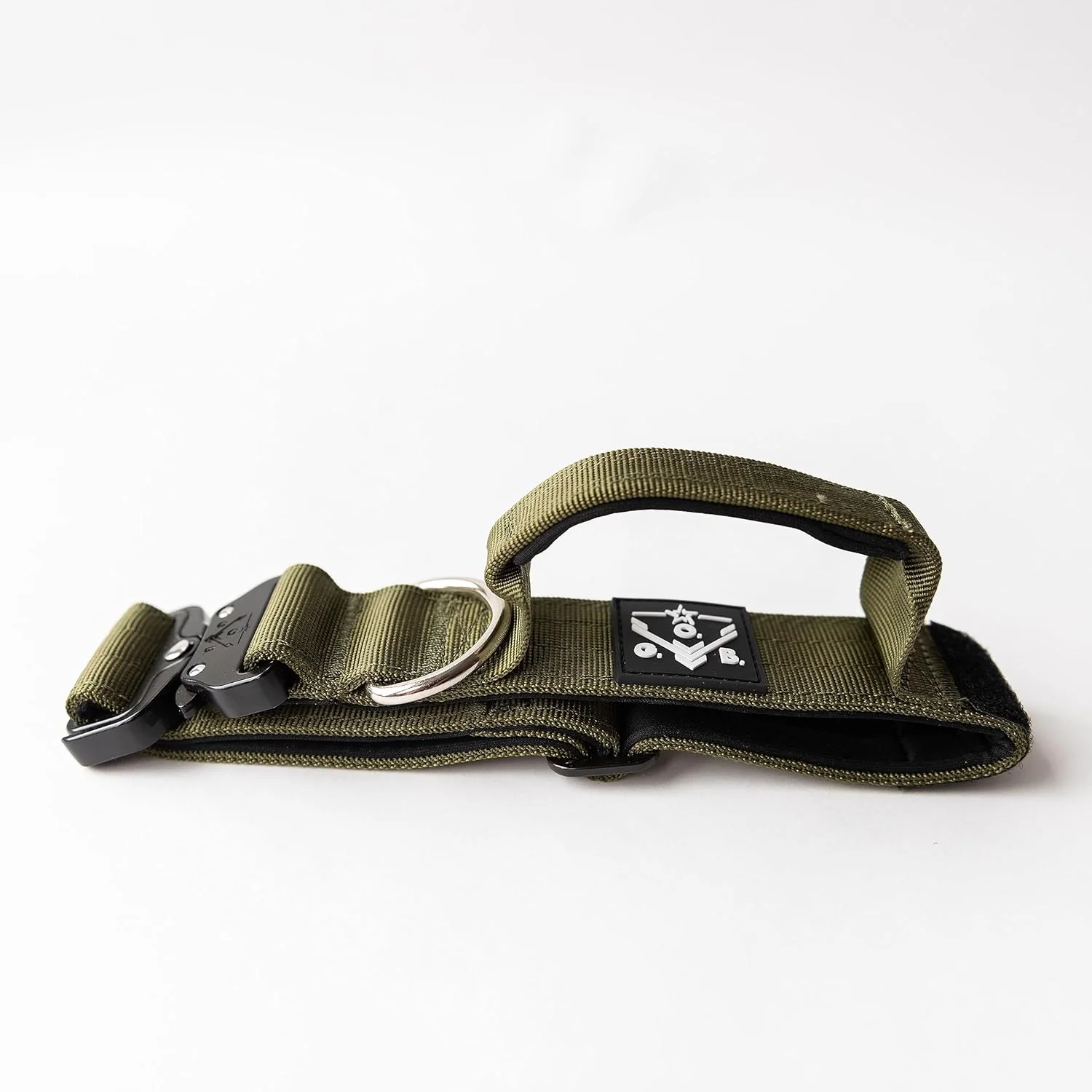 Operation Good Boy Tactical Collar (Green) - Durable & Strong - Includes Quick Release Buckle and Military Grade Handle - Veteran Owned and Operated - Image 3