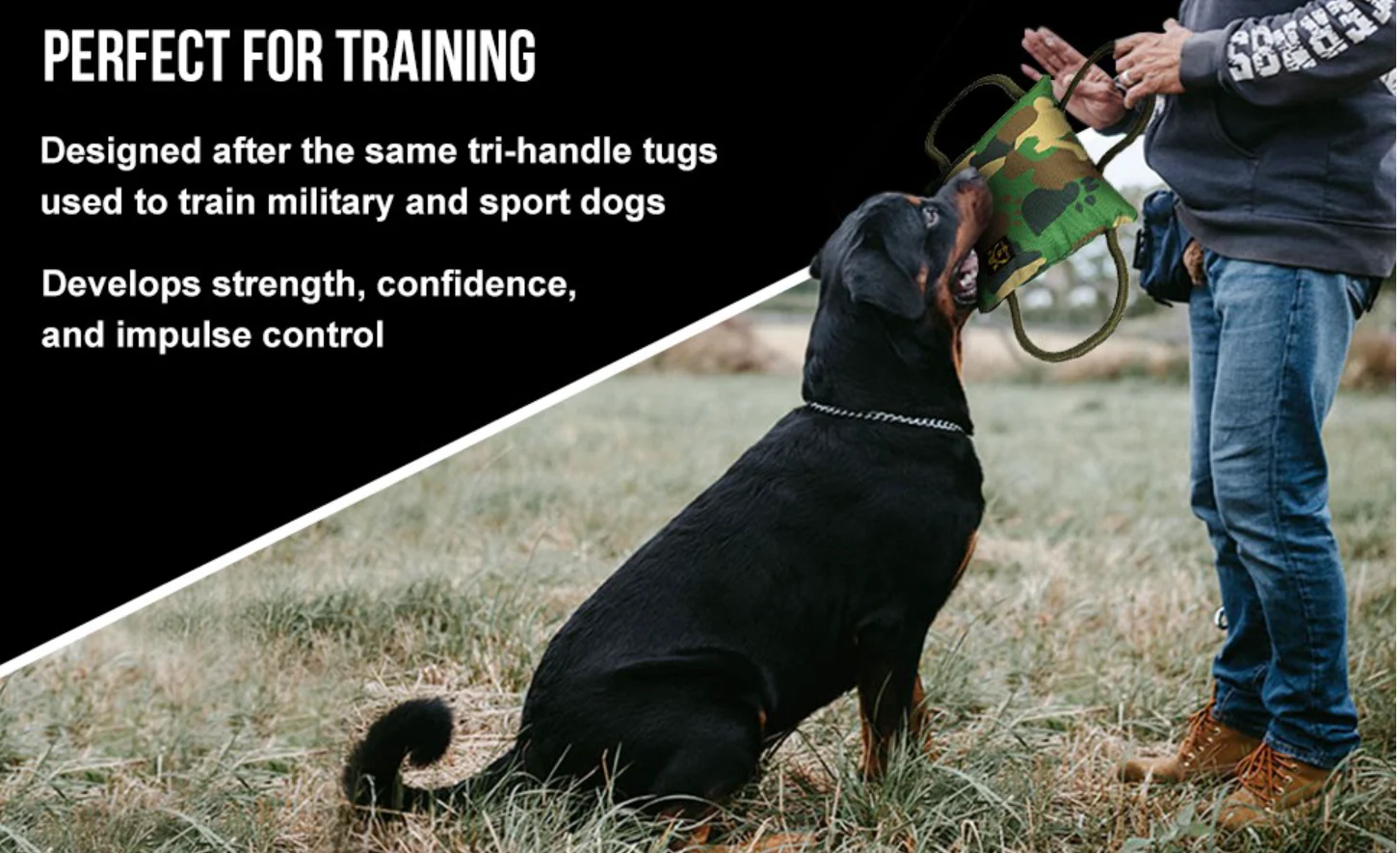 Operation Good Boy Tri-Handled Bite Pillow Tug Dog Toy - Image 3