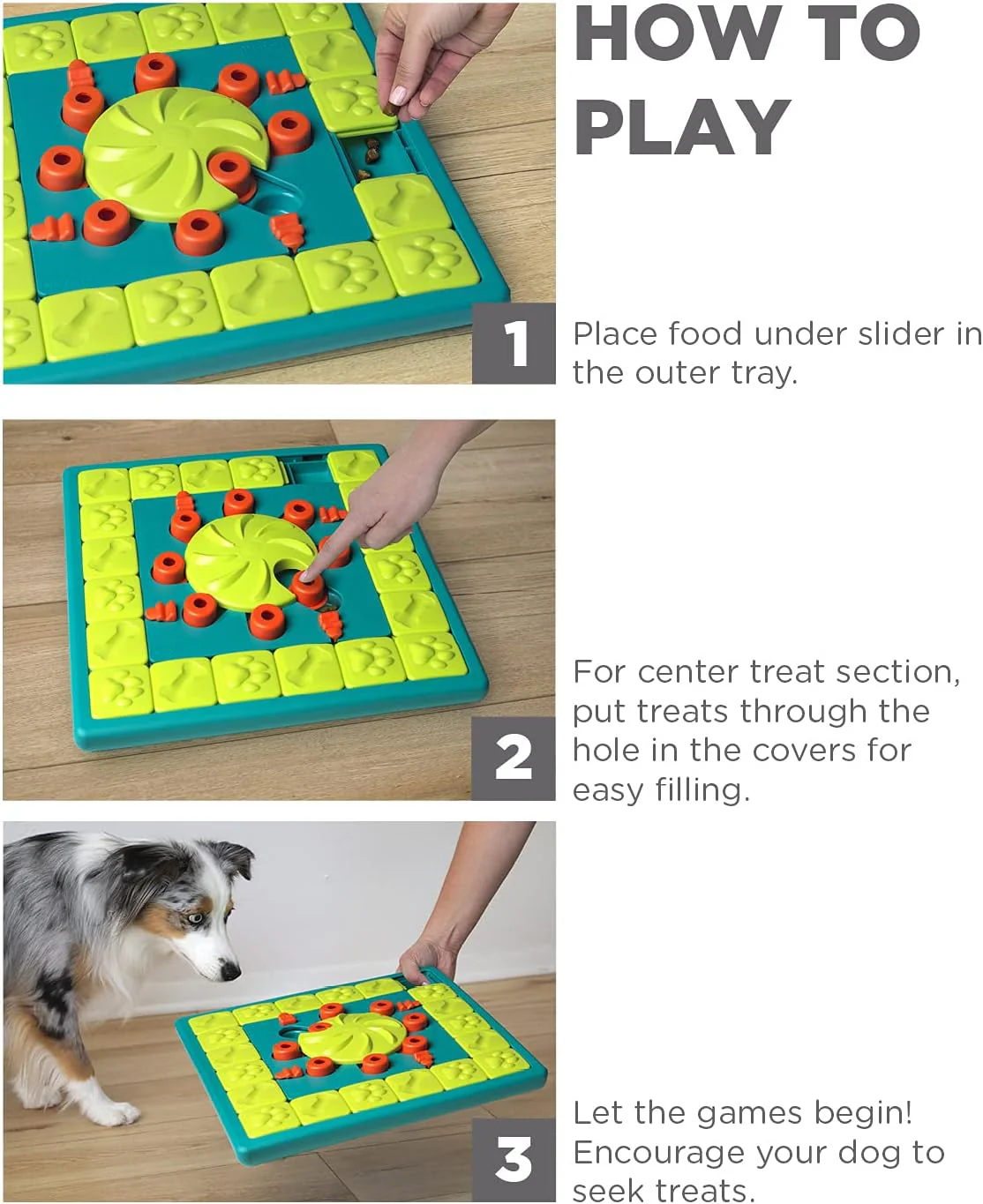 Outward Hound by Nina Ottosson Multipuzzle Level 4 Expert Dog Treat Puzzle for Enrichment, Blue - Image 5