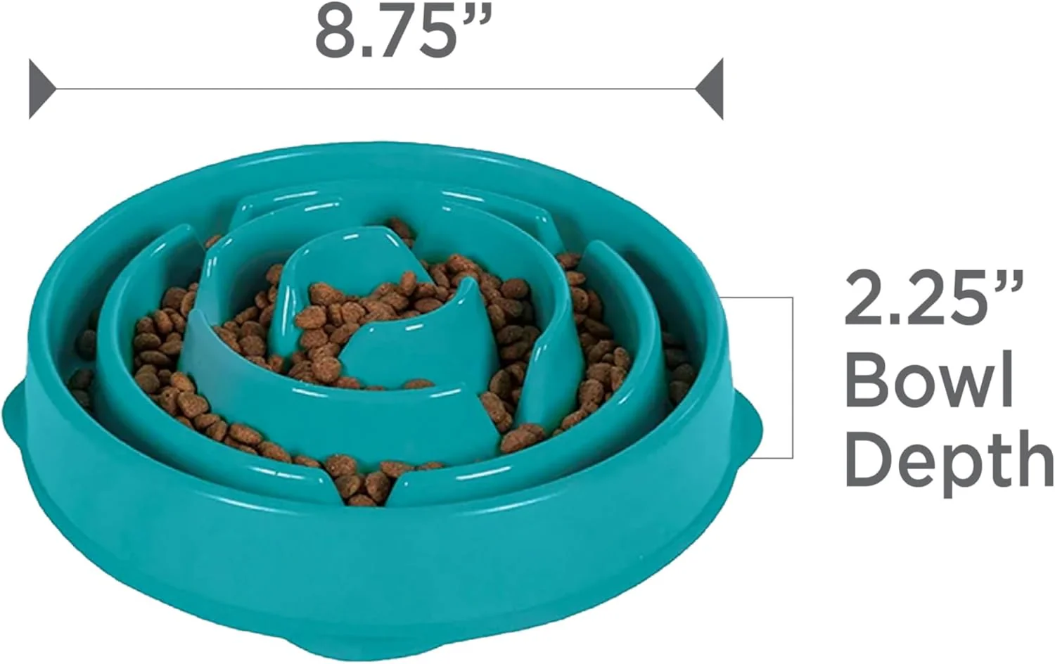 Outward Hound Fun Feeder Slo Bowl, Slow Feeder Dog Bowl, Medium/Mini, Turquoise - Image 6