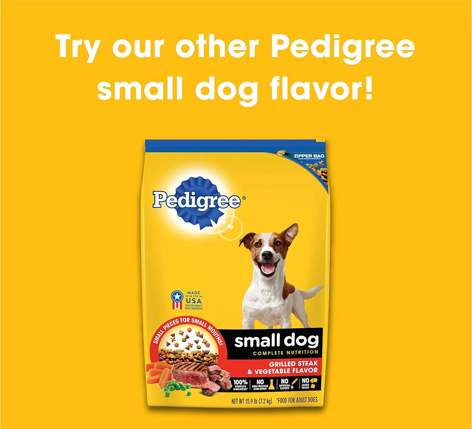 PEDIGREE Adult Small Dog Roasted Chicken, Rice & Vegetable Flavor Dry Dog Food - Image 7