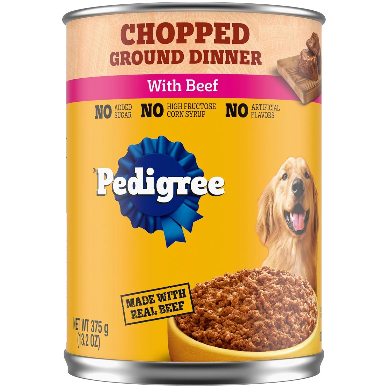 Pedigree Wet Food Pedigree Chopped Ground Dinner With Beef Adult Canned Wet Dog Food 13.2 oz, 1 ea