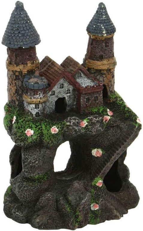 Penn-Plax Age-of-Magic Enchanted Castle Aquarium Decoration – Safe for Freshwater and Saltwater Fish Tanks – Small - Image 2