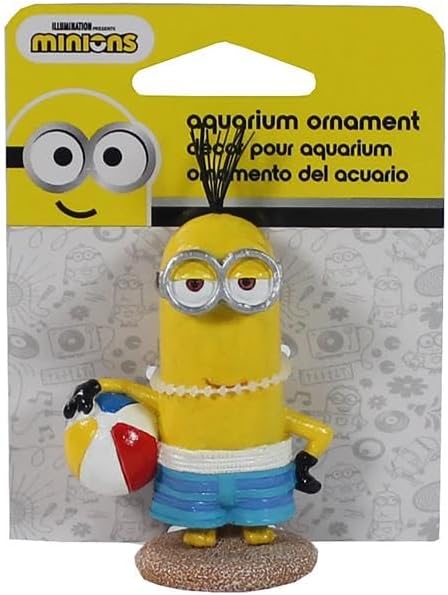Penn-Plax Minions Officially Licensed Aquarium Ornament – Beach Buddy – Safe for Freshwater and Saltwater Fish Tanks – Small - Image 2
