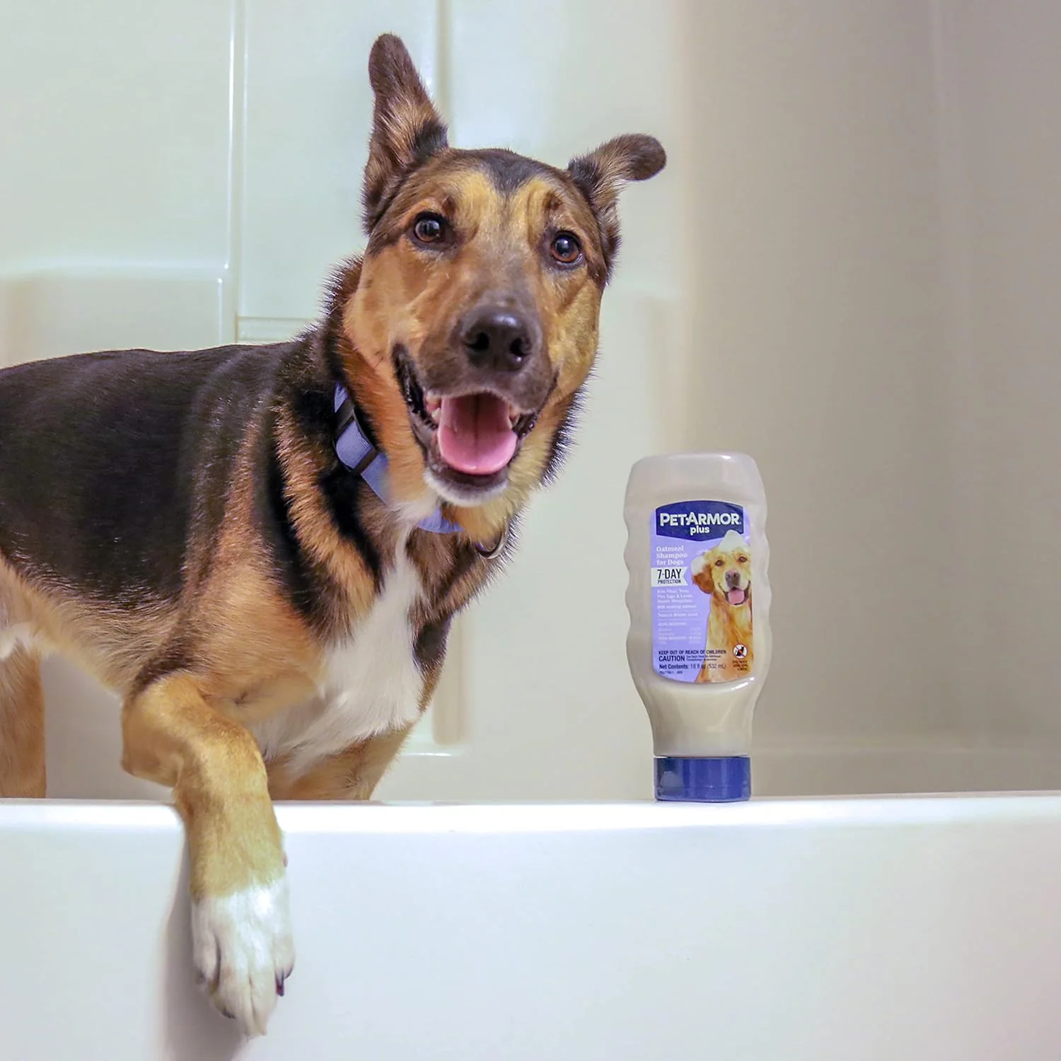 PetArmor Plus Flea and Tick Shampoo for Dogs, Oatmeal Flea Shampoo Kills Fleas, Ticks, and More, Tropical Breeze Scent, 18oz - Image 4
