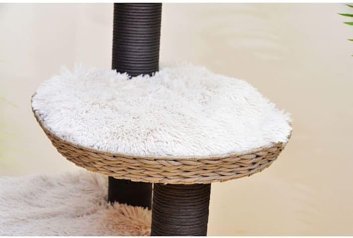 PetPals Group Tundra Modern Handwoven Cat Tree with Paper Rope Scratching Posts, 50" H - Image 9