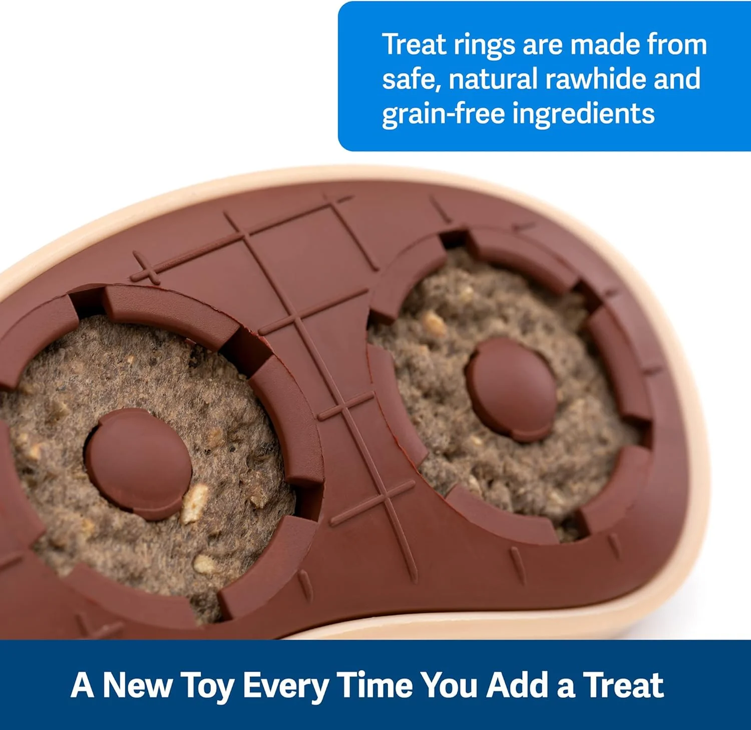 PetSafe Busy Buddy Slab o’ Sirloin Dog Toys – Treat Ring Holding Chew Toy – BPA Free Rubber – Beef Scented – Interactive Pet Puzzle for Boredom or Separation Anxiety – Medium to Large Dogs - Image 4