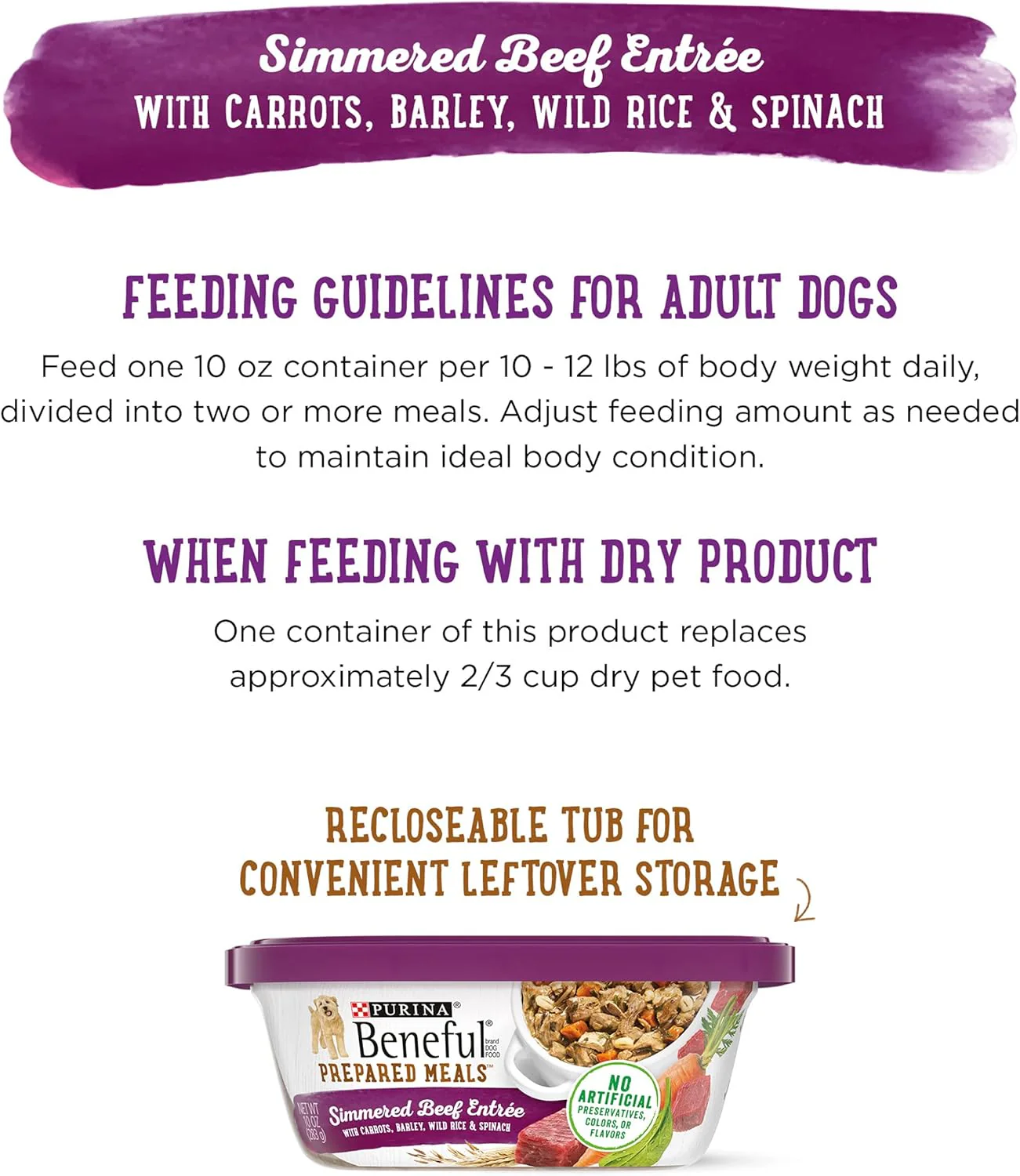 Purina Beneful Gravy Wet Dog Food, Prepared Meals Simmered Beef Entree - (8) 10 oz. Tubs - Image 10
