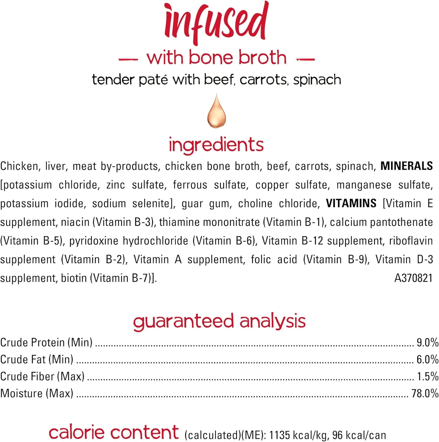 Beneful Purina Infused Wet Dog Food Pate, with Real Beef, Carrots and Spinach, with Bone Broth for Dogs - (8 Packs of 3) 3 oz. Sleeves - Image 5
