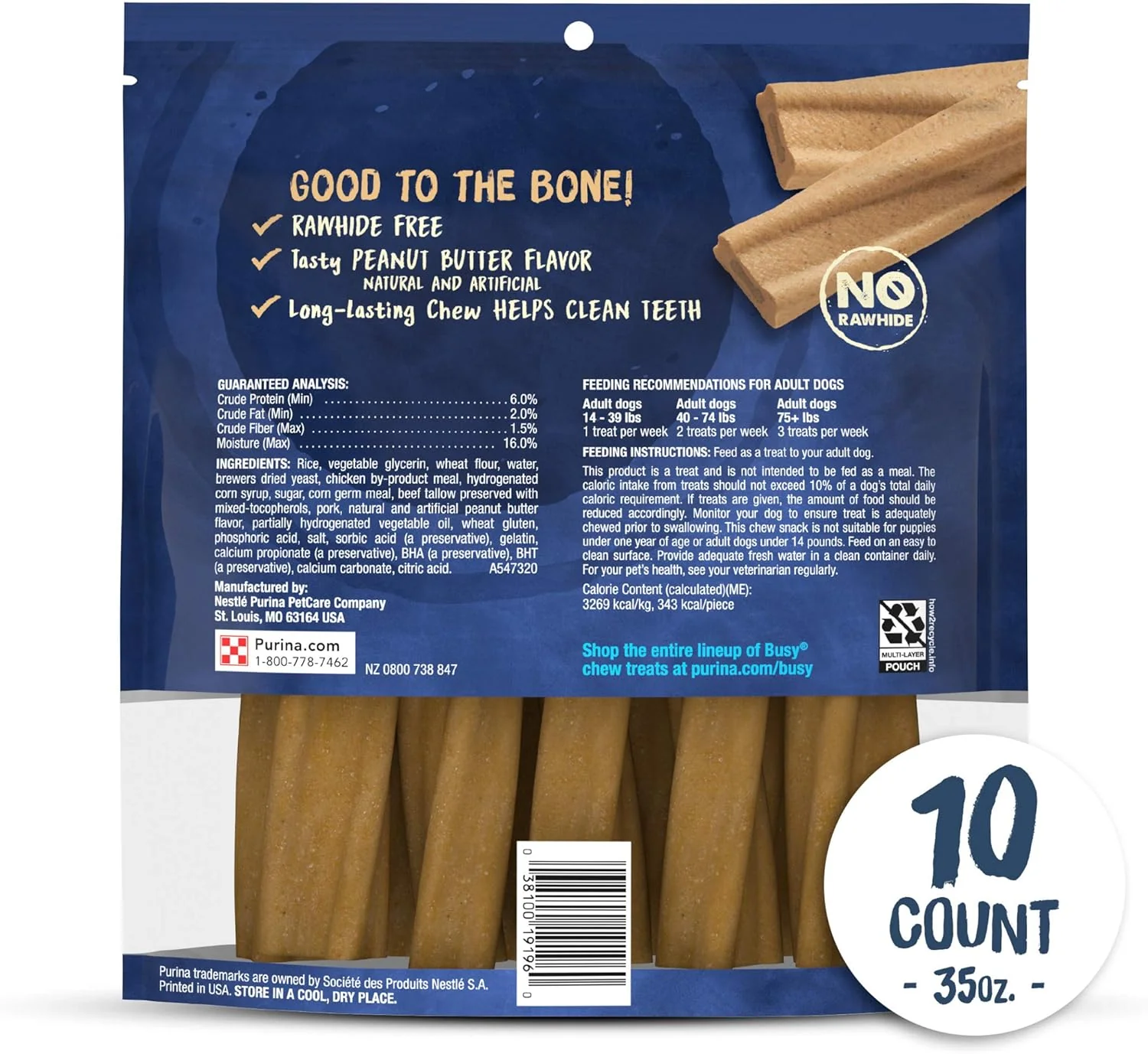 Purina Busy Bone Dog Chew Peanut Butter - Image 6