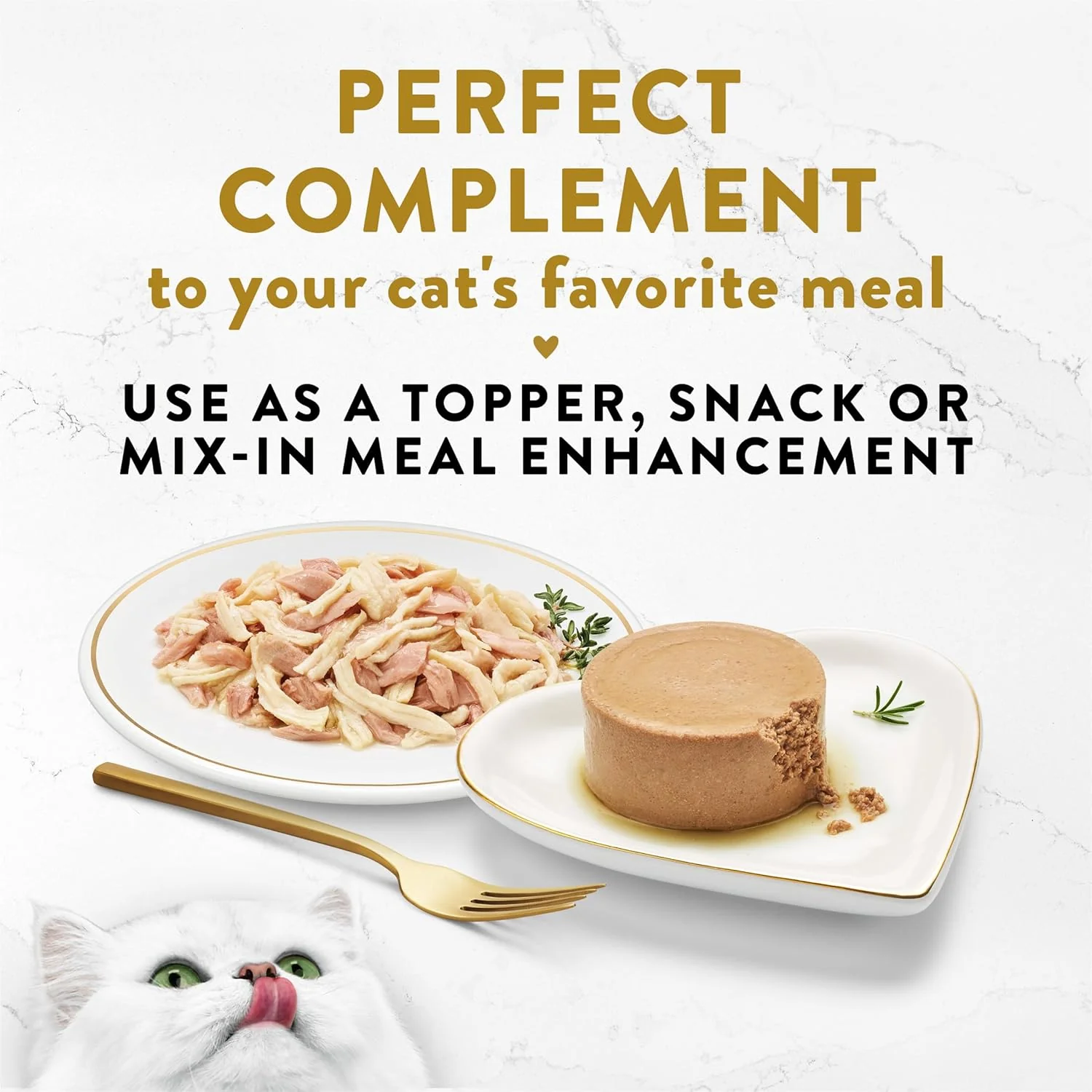 Purina Fancy Feast Appetizers Lickable Grain Free Wet Cat Food Topper White Meat Chicken and Flaked Tuna Appetizer - (Pack of 10) 1.1 oz. Trays - Image 4