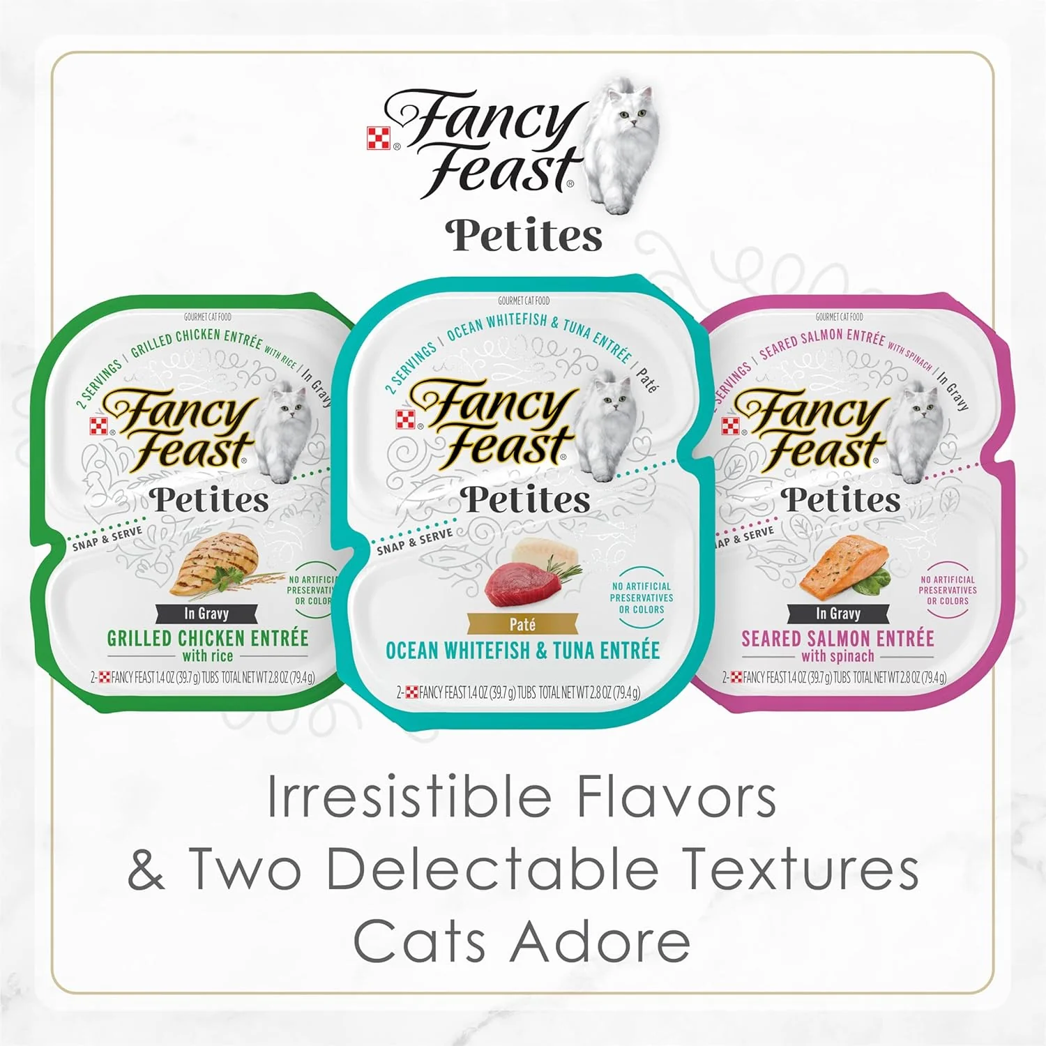 Purina Fancy Feast Gourmet Gravy Wet Cat Food, Petites Ocean Whitefish With Tomato Entree - (Pack of 12) 2.8 oz. Tubs - Image 7