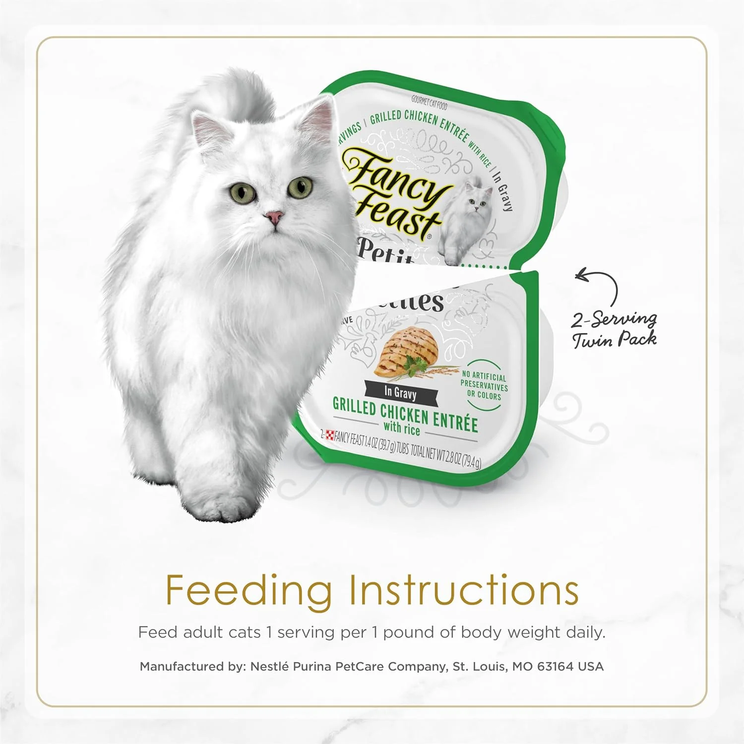 Purina Fancy Feast Gourmet Wet Cat Food Variety Pack, Petites Gravy Collection, break-apart tubs, 48 servings - (Pack of 24) 2.8 oz. Tubs - Image 8