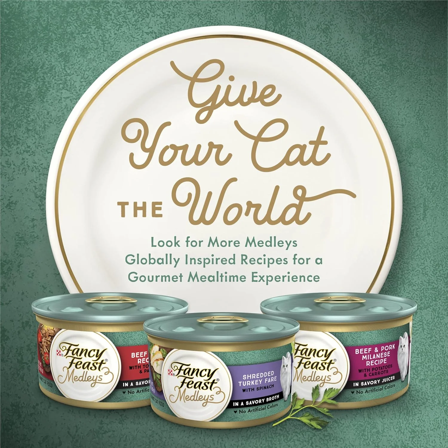 Purina Fancy Feast Wet Cat Food, Medleys Tuna Florentine With Garden Greens in a Delicate Sauce - (Pack of 24) 3 oz. Cans - Image 6