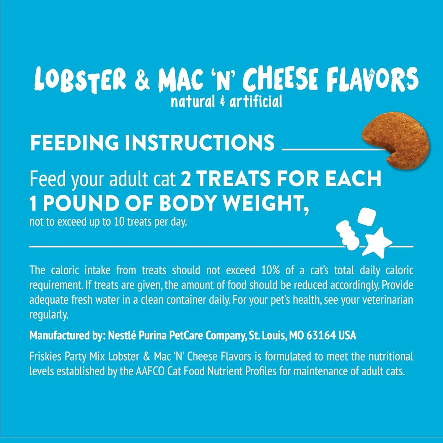 Purina Friskies Cat Treats, Party Mix Lobster & Mac 'N' Cheese Flavors - (Pack of 10) 2.1 oz. Pouches - Image 11