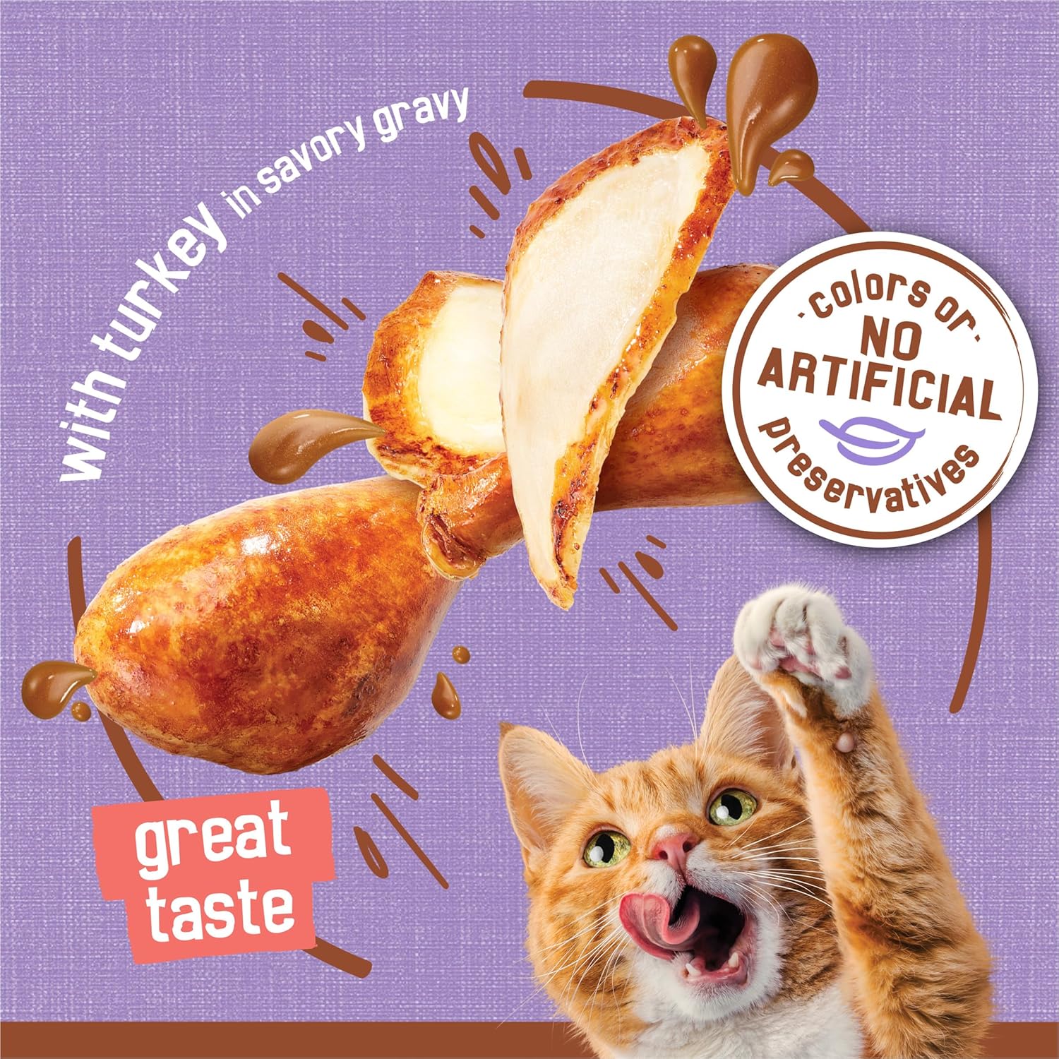 Purina Friskies Extra Gravy Wet Cat Food Chunky With Turkey in Savory Gravy - (Pack of 24) 5.5 oz. Cans - Image 3