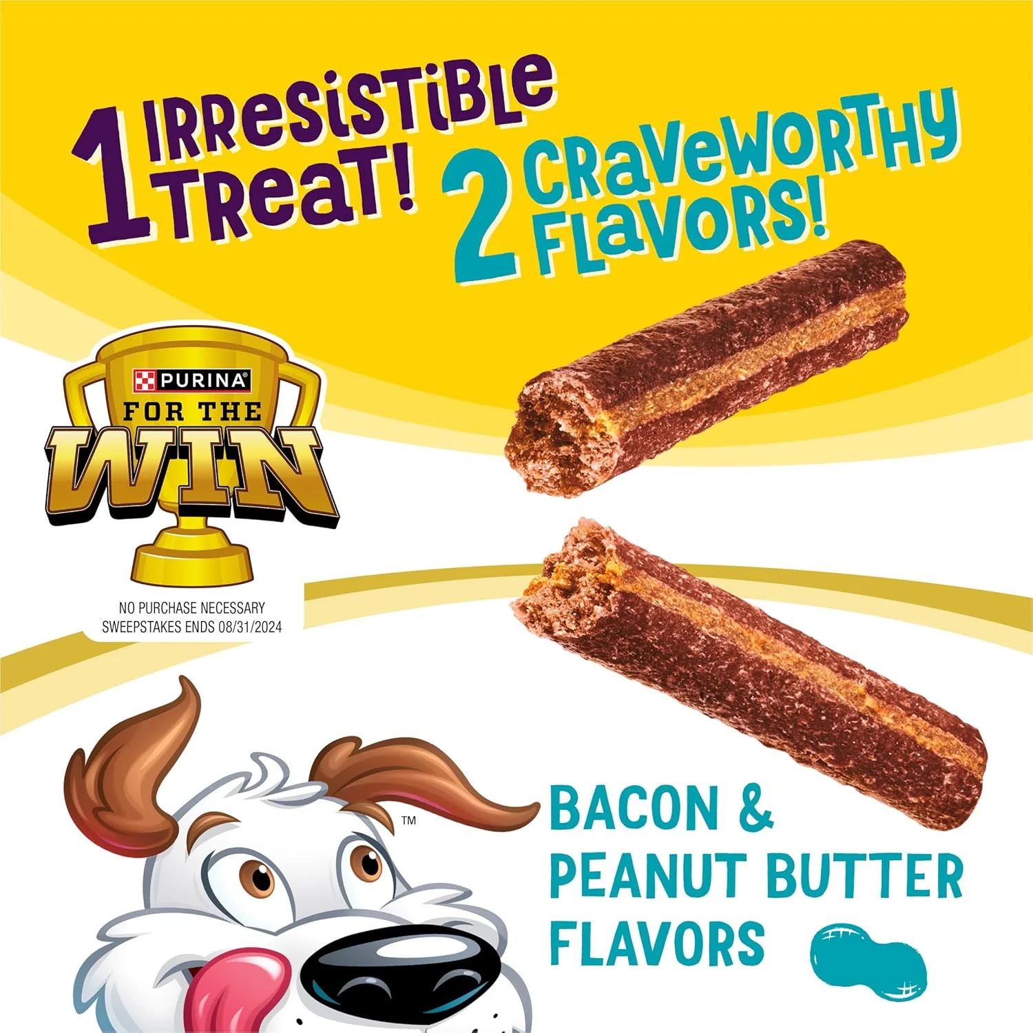 Purina Beggin'’ Flavor Stix with Bacon and Peanut Butter Flavor Dog Chew Stix - Image 2