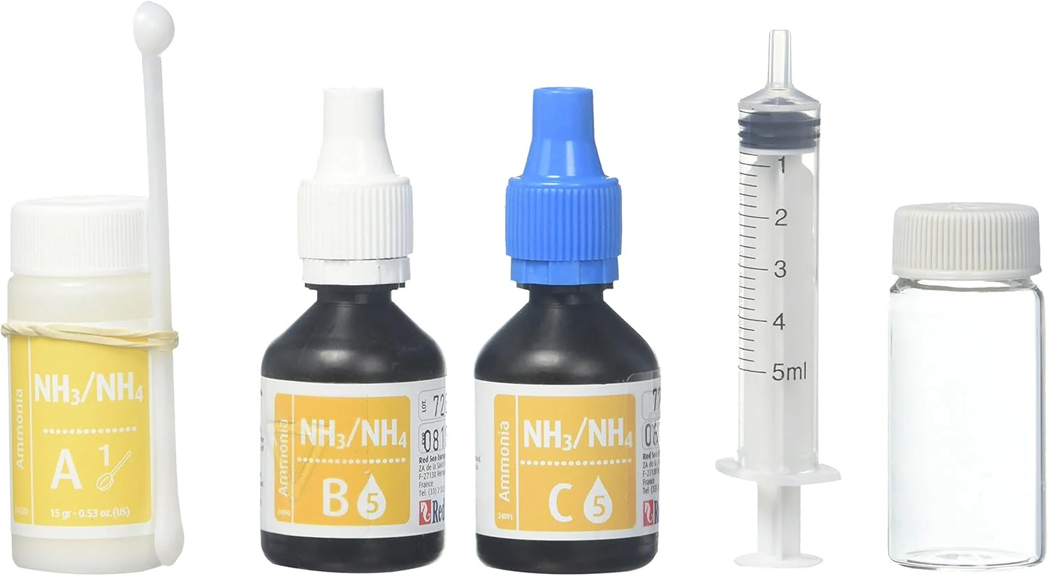 Red Sea Fish Pharm ARE21460 Marine Care Program Ammonia Kit for Aquarium, 100 Tests - Image 2