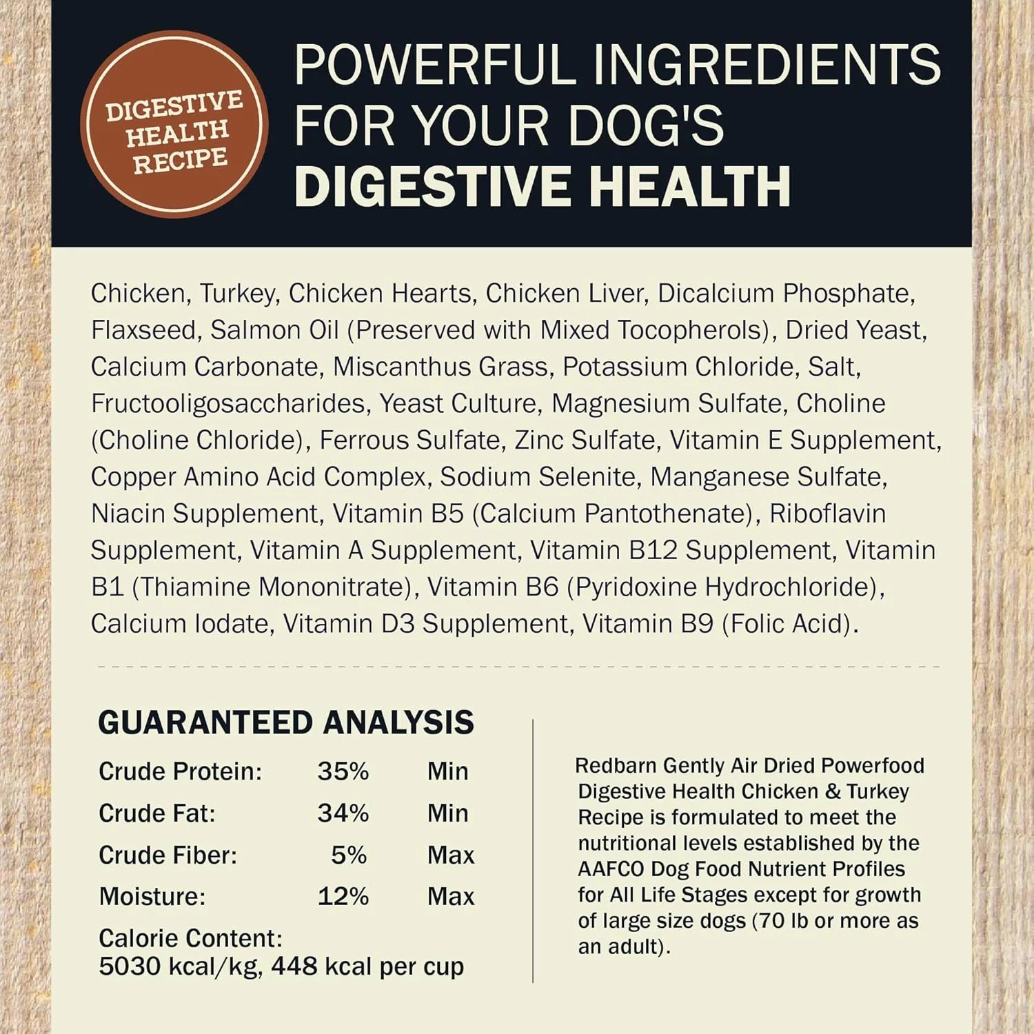 Redbarn® Powerfood Air Dried Dog Food – Digestive Gut Health (Chicken & Turkey, 2 lb) - Image 5