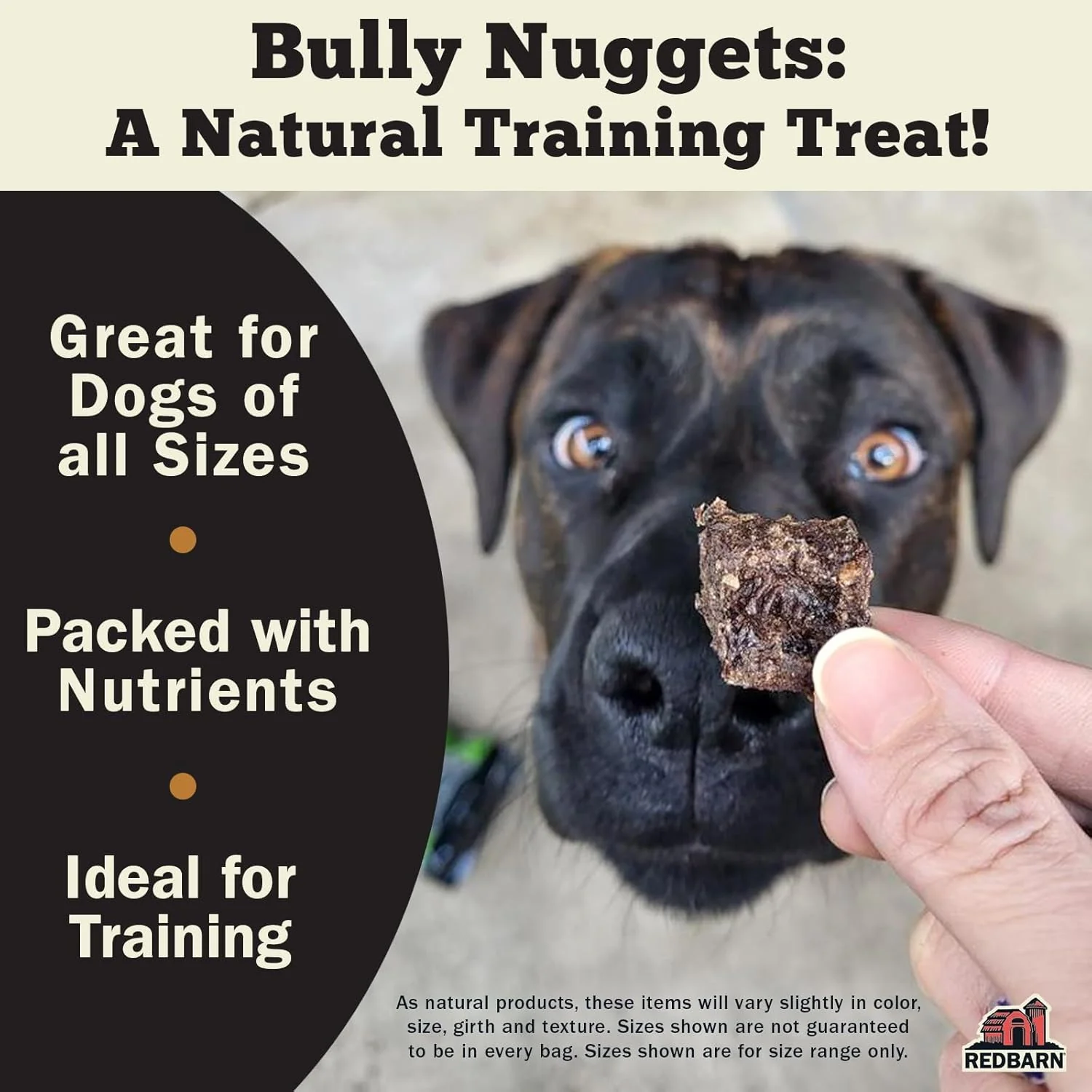 Redbarn All-Natural Bully Nuggets Healthy Dog Training Treat Bites - Grain-Free Beef Lung Made in USA for Small Medium Large Breeds - Nutritious Soft Real Meat Chew Snacks - Image 2