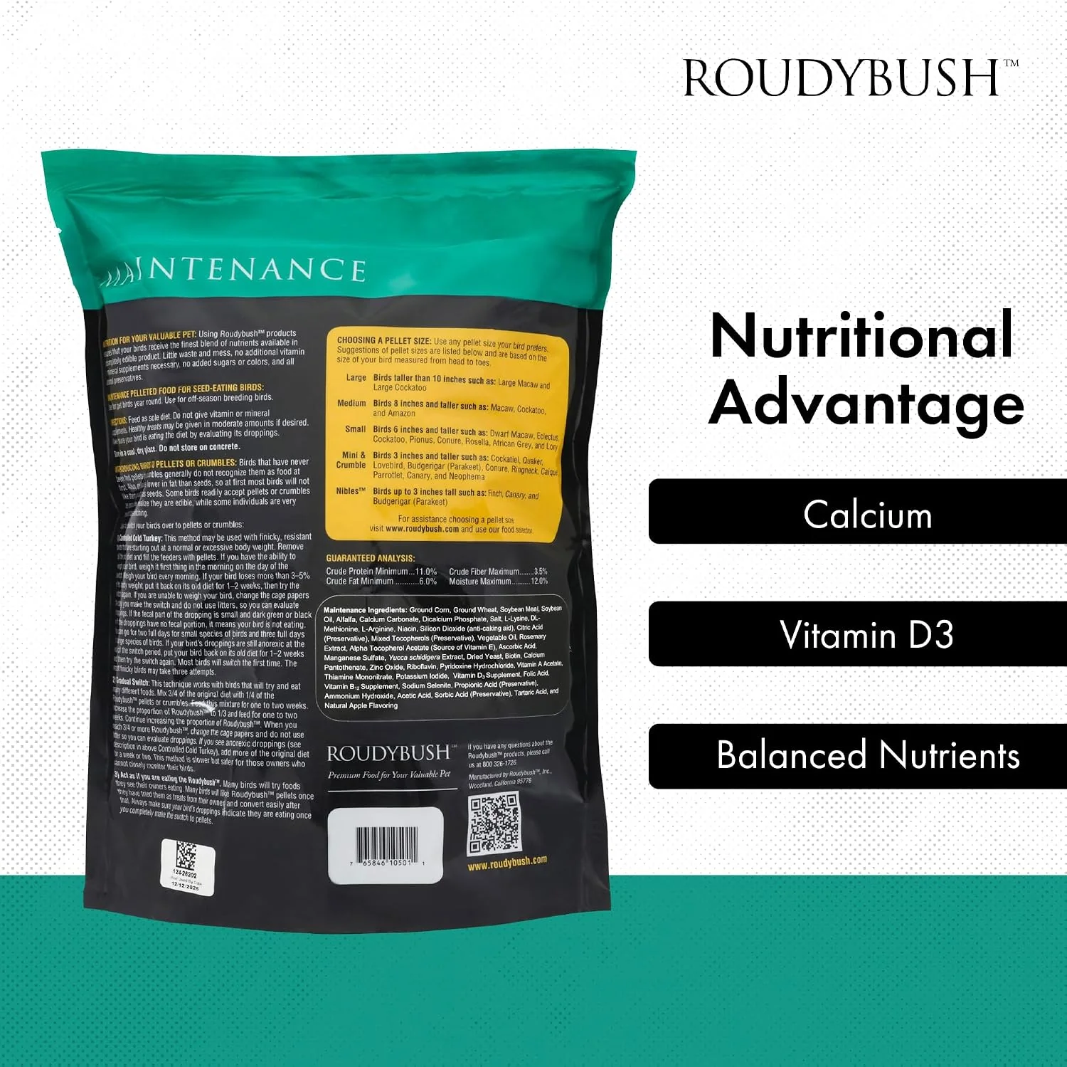 Roudybush Daily Maintenance Bird Food Crumbles – 10 lb - Image 6