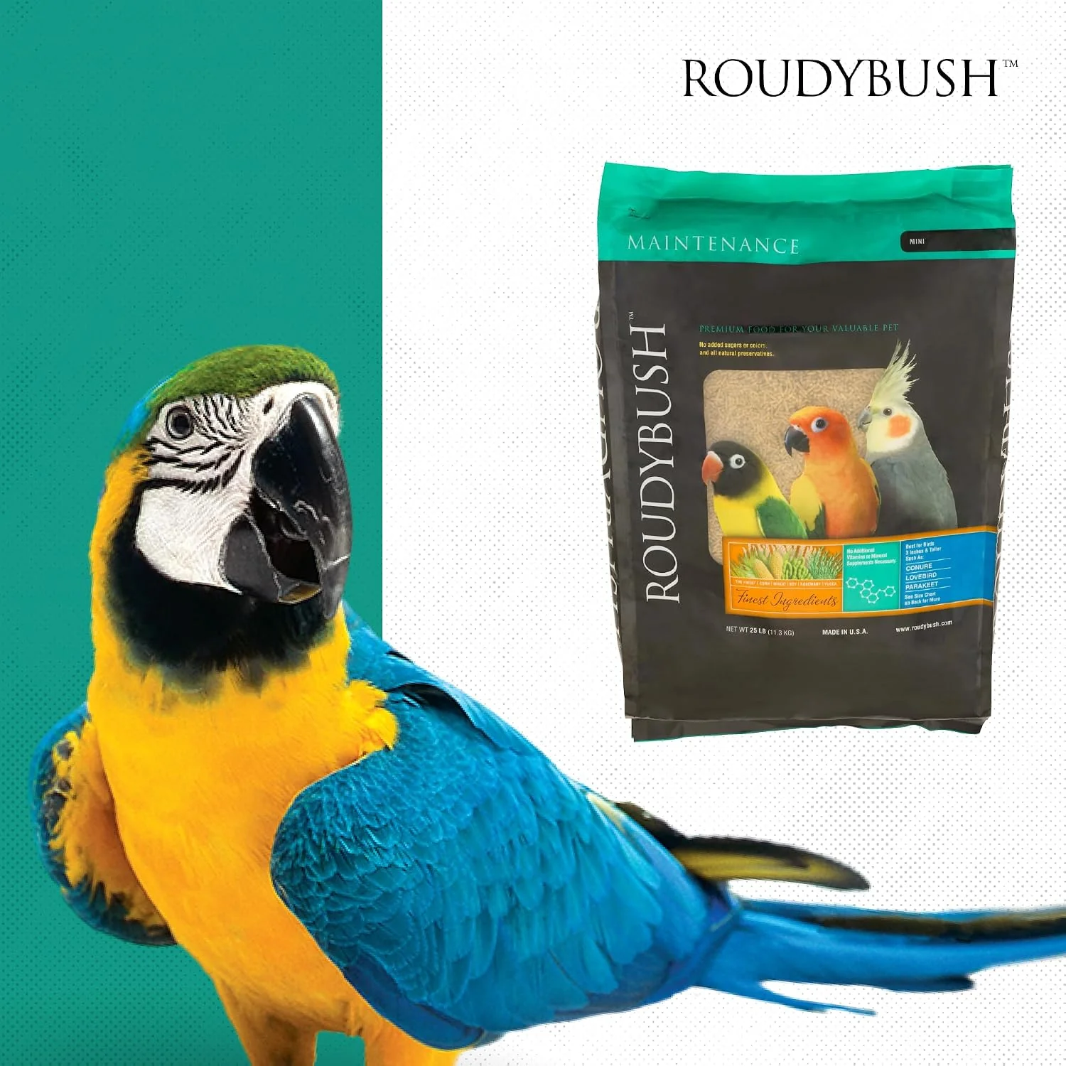 Roudybush Daily Maintenance Bird Food Mini Pellets – 25 lb - Image 8