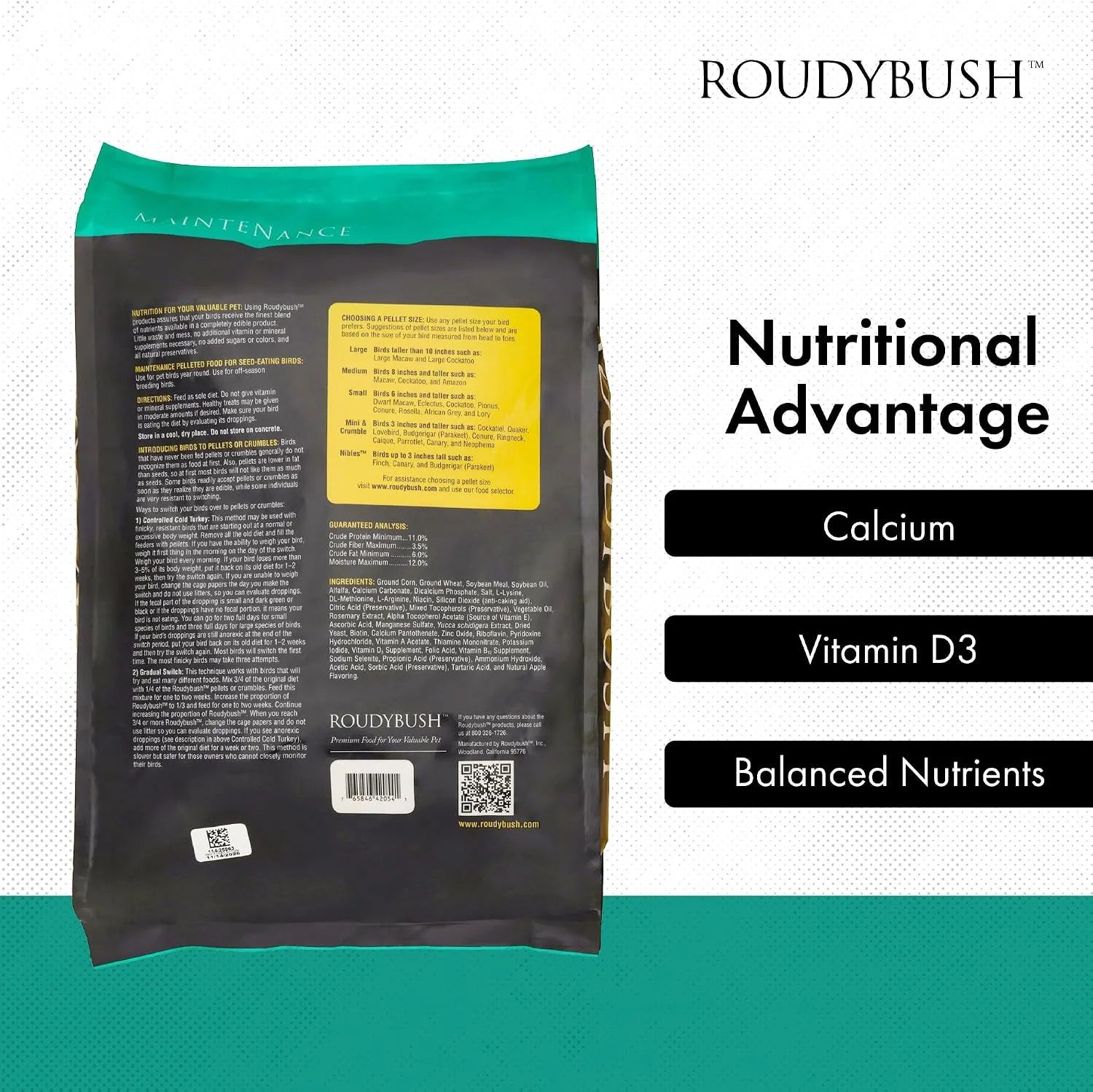 Roudybush Daily Maintenance Bird Food Nibbles – 25 lb - Image 5