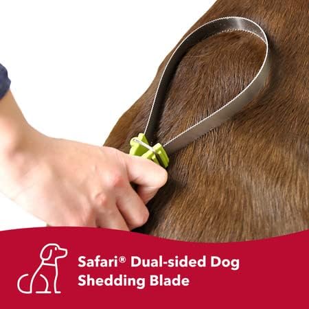 Safari Dual-Sided Dog Shedding Blade - Stainless Steel Grooming Blade for Thick Coats - For Dogs with Short and Long Hair - Medium-Large - 10" x 3.25" - Image 2