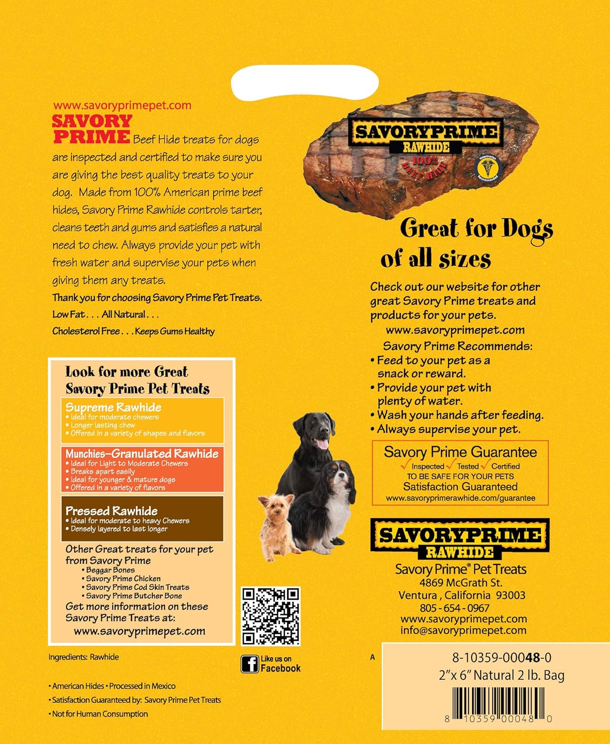 Savory Prime 100% American Beef Rawhide Chips, All-Natural Treat W/ No Preservatives, Chemicals, Or Additives, Satisfy The Urge To Chew & Promote Dental Health, 2Lb Resealable Bag (Natural Flavor) - Image 3