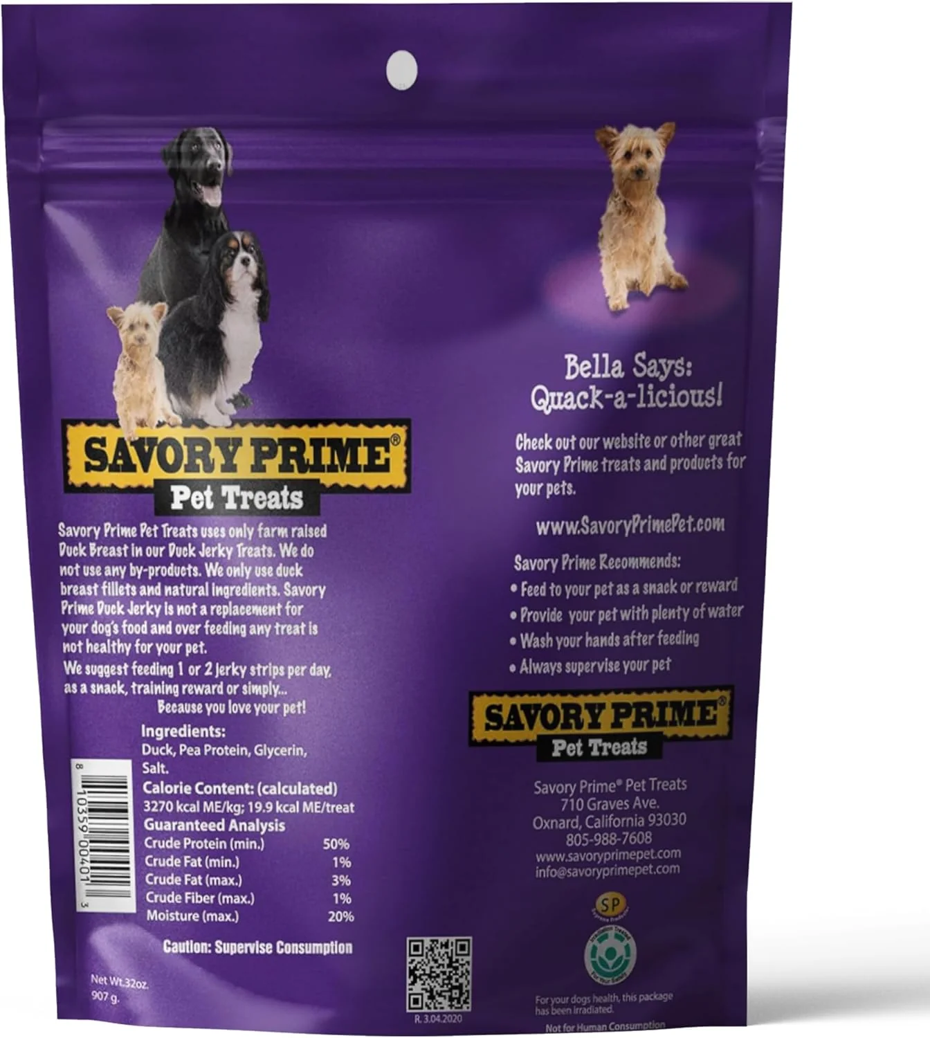 Savory Prime Duck Jerky Dog Treats – 2 lb Bag - Image 7