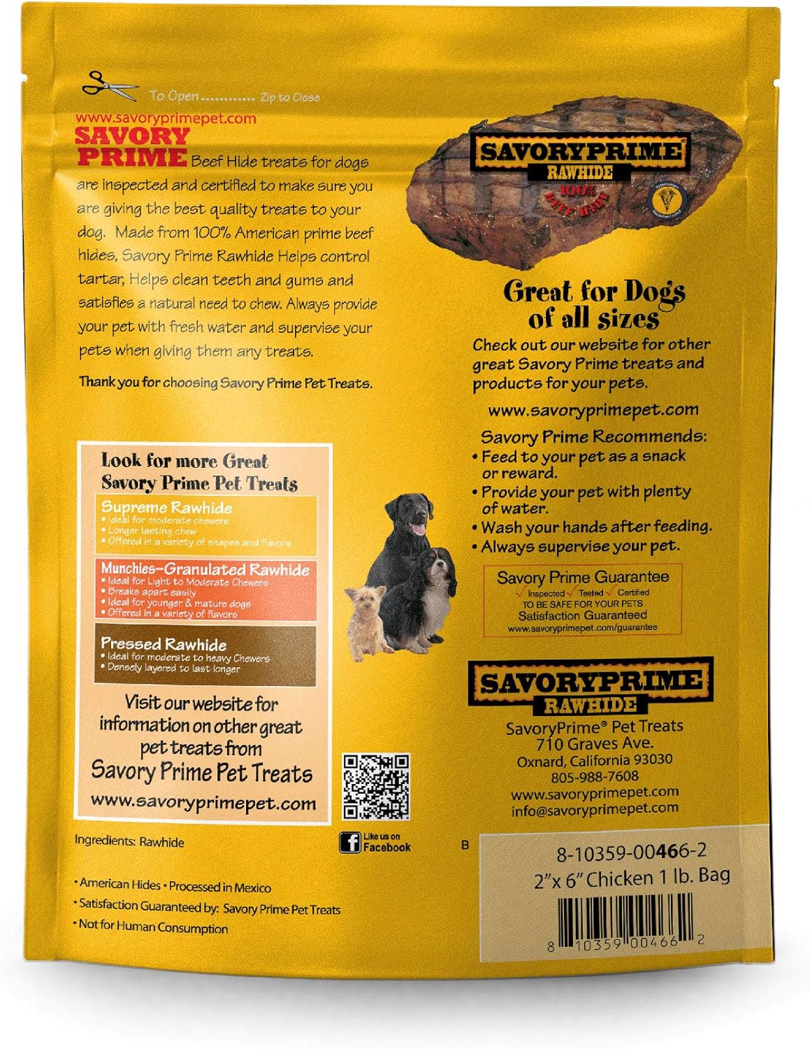 Savory Prime Rawhide Chips Chicken, 1-Pound - Image 2