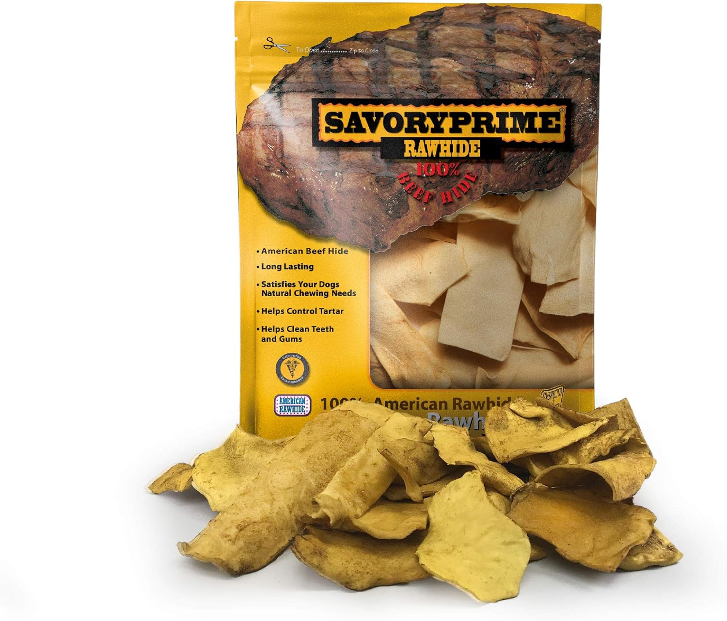 Savory Prime Rawhide Chips Chicken, 1-Pound - Image 3
