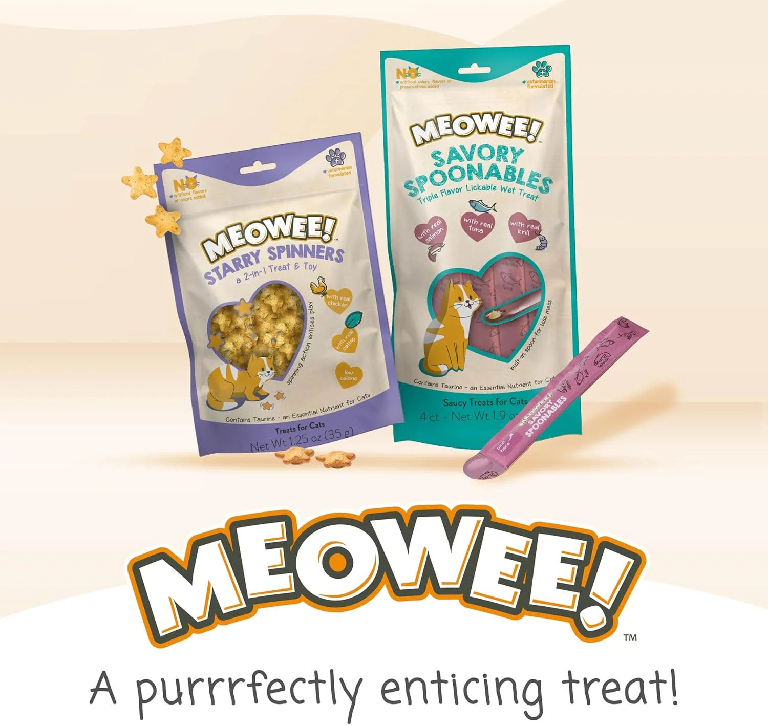 Savory Spoonables with Real Duck, Beef & Rabbit, Tube, Triple Flavor Squeezable Lickable Wet Treats for Cats with Built-in Spoon for Less Mess - Image 6