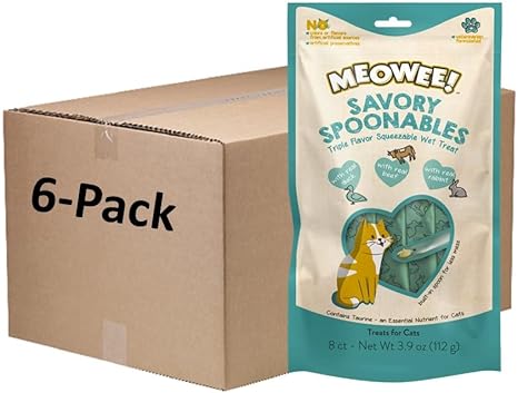 Savory Spoonables with Real Duck, Beef & Rabbit, Tube, Triple Flavor Squeezable Lickable Wet Treats for Cats with Built-in Spoon for Less Mess - Image 9