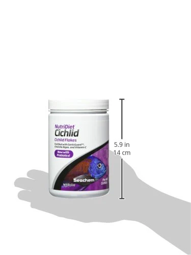 Seachem NutriDiet Cichlid Fish Flakes - Probiotic Formula with GarlicGuard 3.5 oz - Image 2