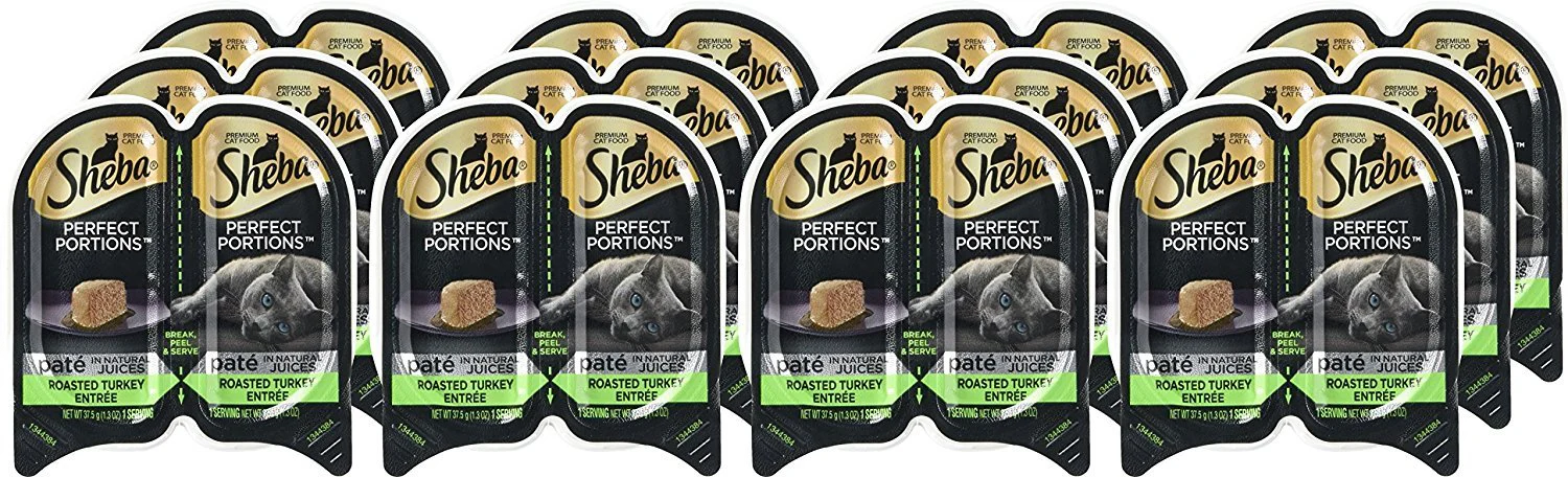 Sheba Perfect Portions Wet Cat Food, Savory Chicken Entrée and Roasted Turkey Entrée 2.6-oz(Pack of 12) - Image 2