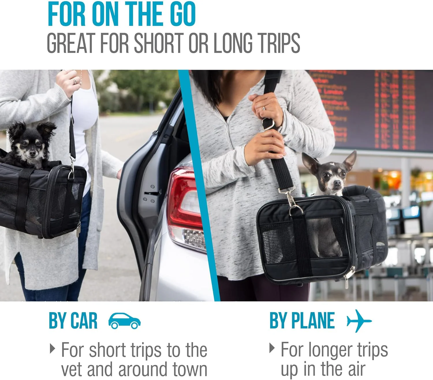 Sherpa Original Deluxe Travel Pet Carrier, Airline Approved & Guaranteed On Board - Black - Image 11