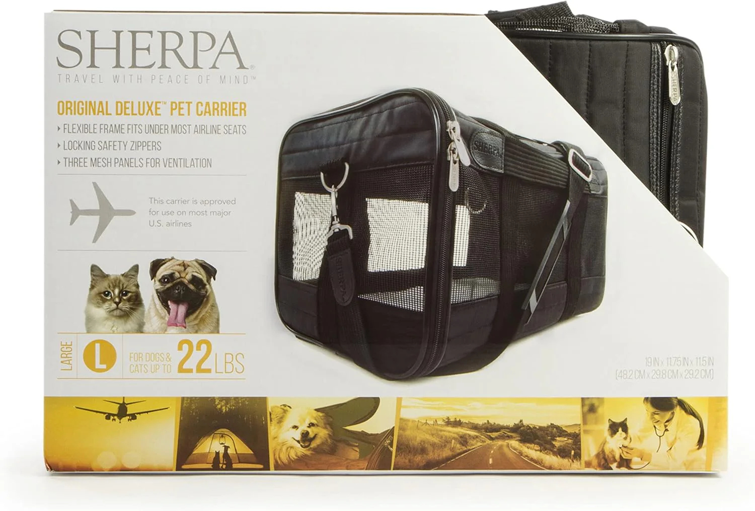 Sherpa Original Deluxe Travel Pet Carrier, Airline Approved & Guaranteed On Board - Black - Image 13