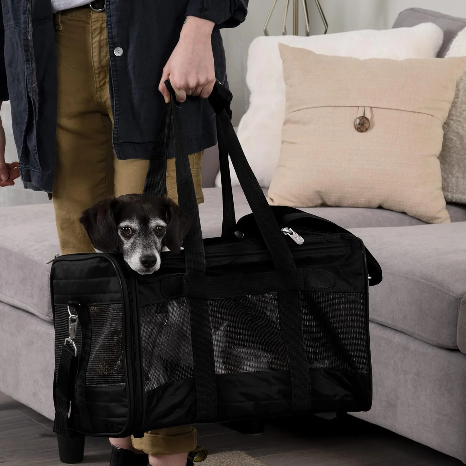 Sherpa Original Deluxe Travel Pet Carrier, Airline Approved & Guaranteed On Board - Black - Image 14