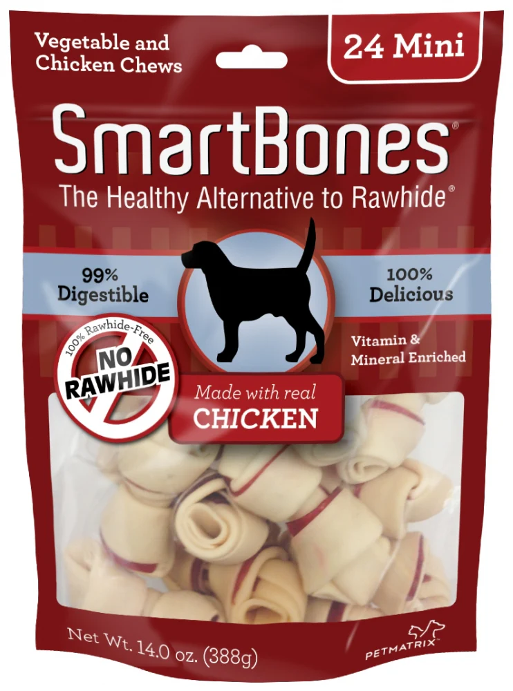 SmartBones Mini Chews With Real Chicken 24 Count