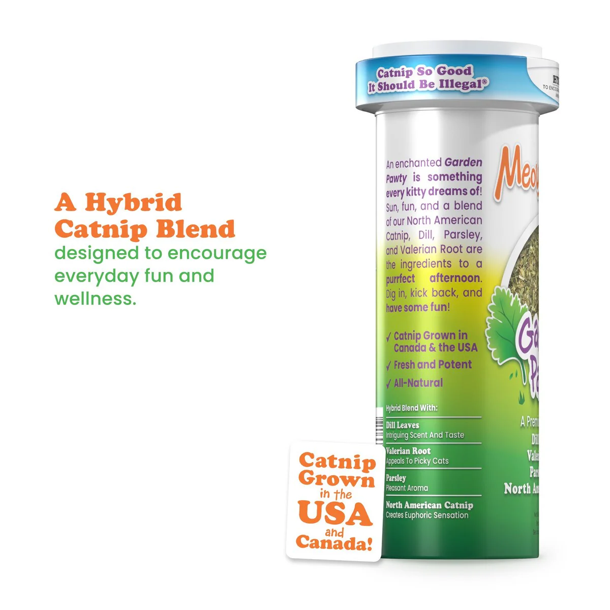 SMARTERPAW Meowijuana Garden Pawty Catnip, Dill, Parsley & Valerian Root Blend 26 g - Image 3