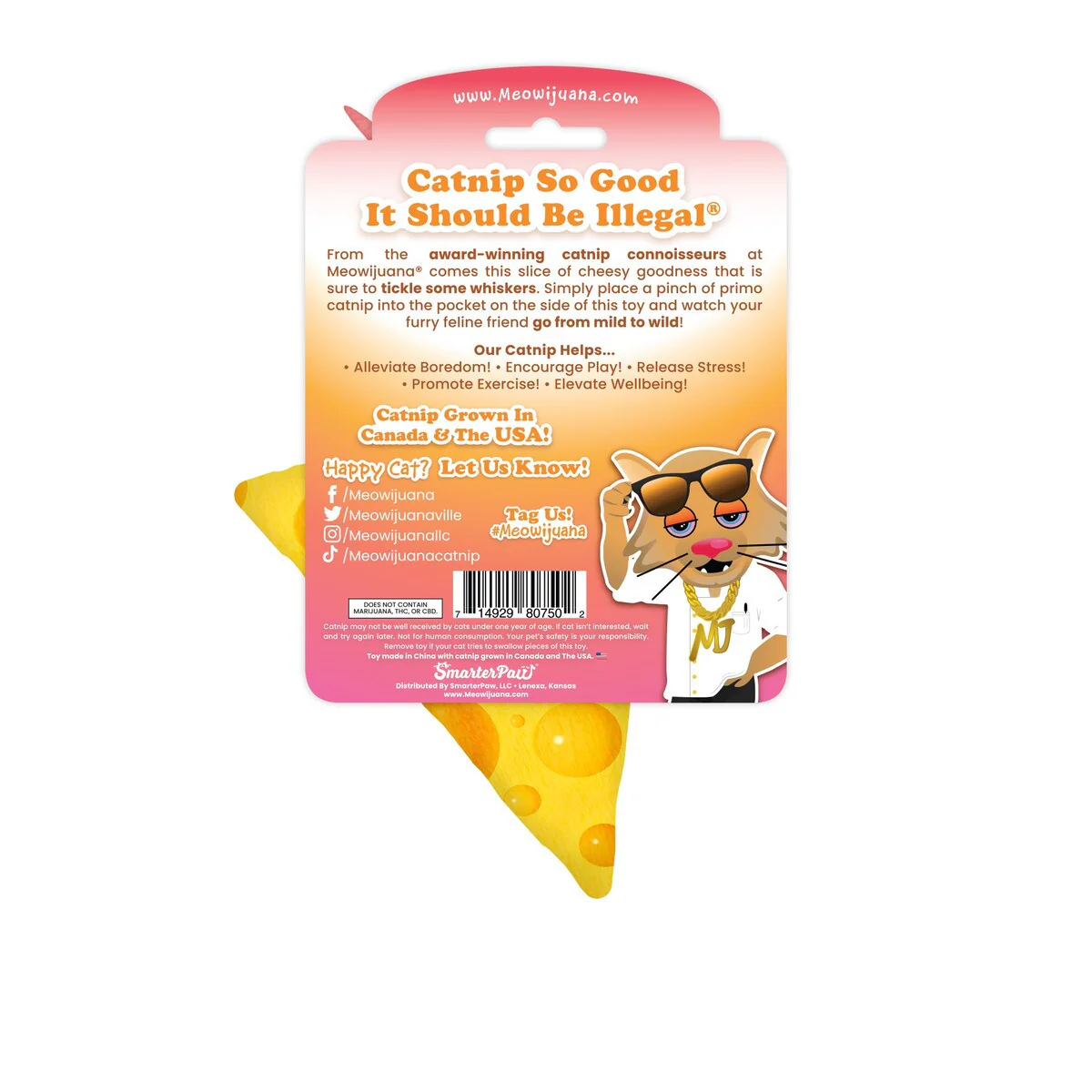 SMARTERPAW Meowijuana Get Cheesy Toy - Image 4